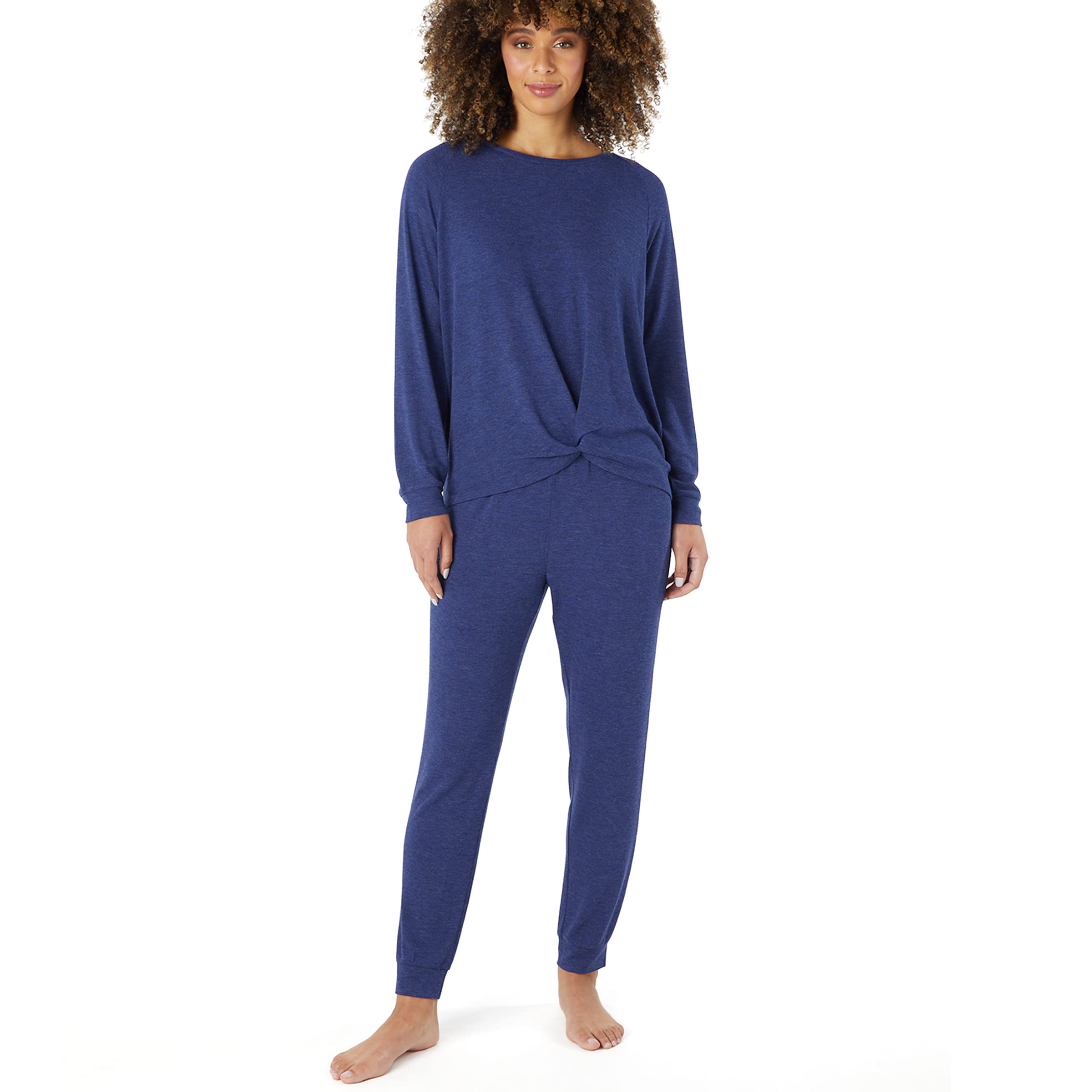 Eddie Bauer Women's Lounge Set - Soft Long Sleeve Shirt & Joggers Pants Comfy Outfit | Perfect for Relaxing at Home, Yoga, and Casual Wear