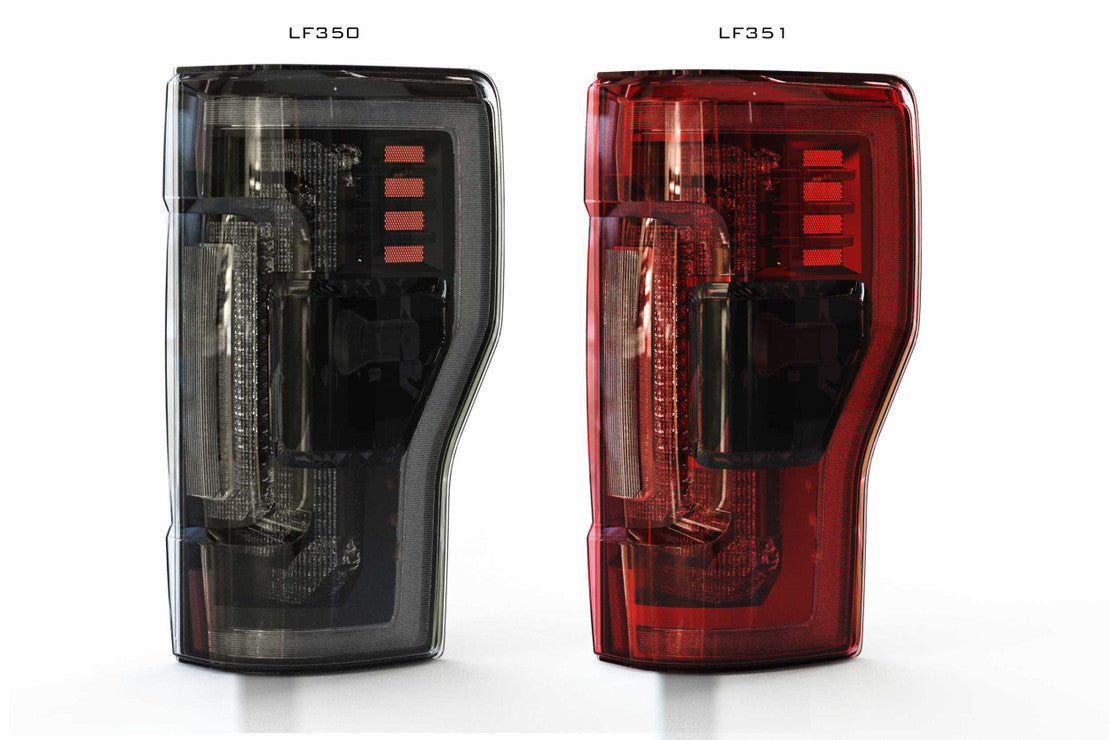 2017-2022 Ford Super Duty XB LED Tail Lights - Smoked Black Housing with Sequential Turn Signals - Upgrade for F250 F350 F450 - Enhanced Visibility & Style for Night Driving & Off-Road Adventures