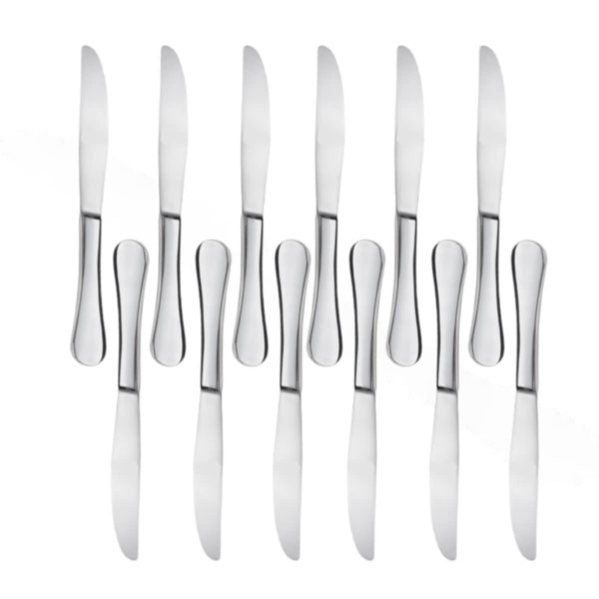 TrueCraftware 12-Piece Stainless Steel Dinner Knife Set - Premium Silverware Flatware for Home & Restaurant Use - Perfect for Steak, Salad & Formal Dining