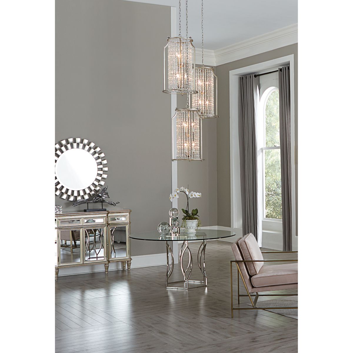 Desiree Collection 6-Light Modern Pendant Chandelier - Perfect for Dining Room, Kitchen Island & Living Room Lighting