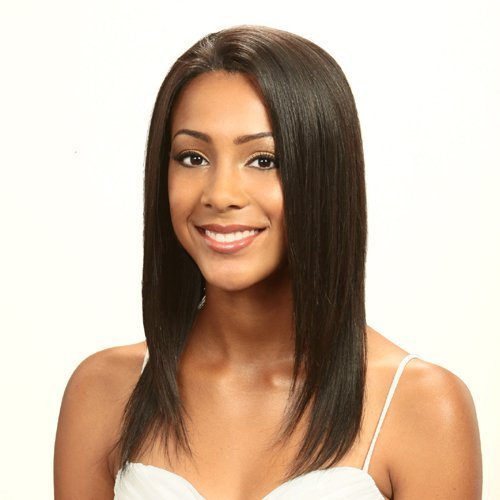BOBBI BOSS Premium 100% Remi Human Hair Lace Front Wig - Diamond Rain S (1B Off Black) | Natural Looking Wigs for Women | Perfect for Daily Wear, Cosplay & Special Occasions