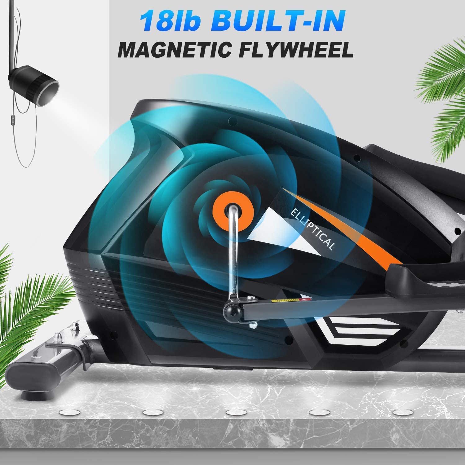 Best Heavy-Duty Elliptical Exercise Machine with APP - 10-Level Magnetic Resistance Cross Trainer for Home Gym, Supports 390 lbs - Perfect for Indoor Cardio, Full-Body Workout & Fitness Training (Ideal for Small Spaces, Home Office & Apartment Workouts)