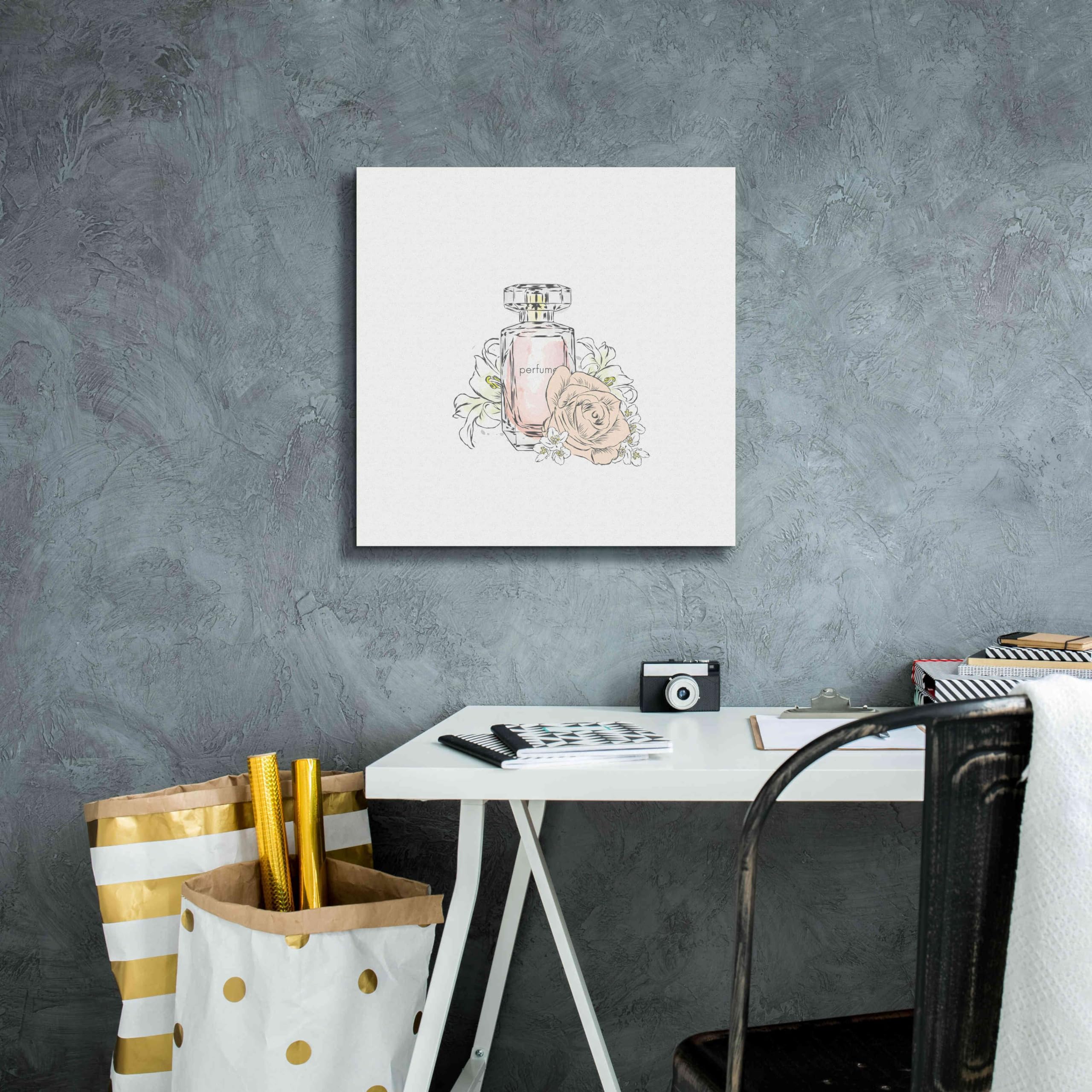 Incado Epic Graffiti 'Perfume VII' Giclee Canvas Wall Art Print - 18x18 Inches Modern Home Decor for Living Room, Bedroom & Office