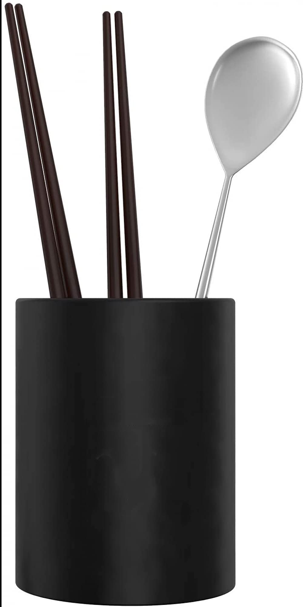 Stainless Steel Cutlery Storage Rack - Modern Nordic Style Kitchen Organizer for Forks, Spoons & Chopsticks - Space-Saving Tableware Holder for Home, Bar & Restaurant Use - Black