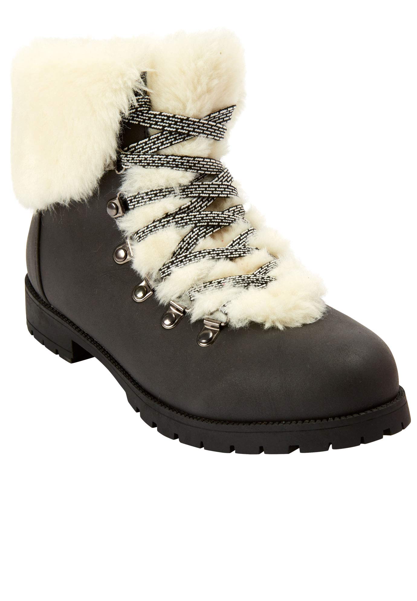 Comfortview Women's Wide Width Arctic Bootie - Cozy Winter Boots for Cold Weather, Snow & Outdoor Activities