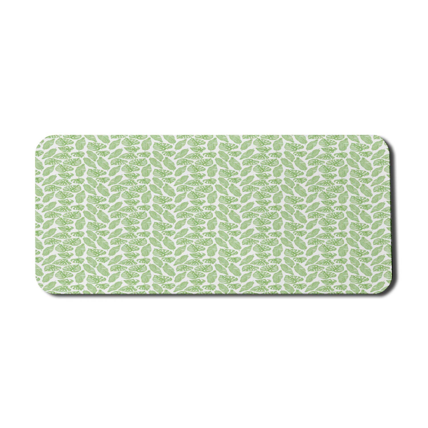 Ambesonne Aloha Computer Mouse Pad - Tropical Hawaiian Jungle Leaves Design, Non-Slip Rubber Base, Extra Large 35