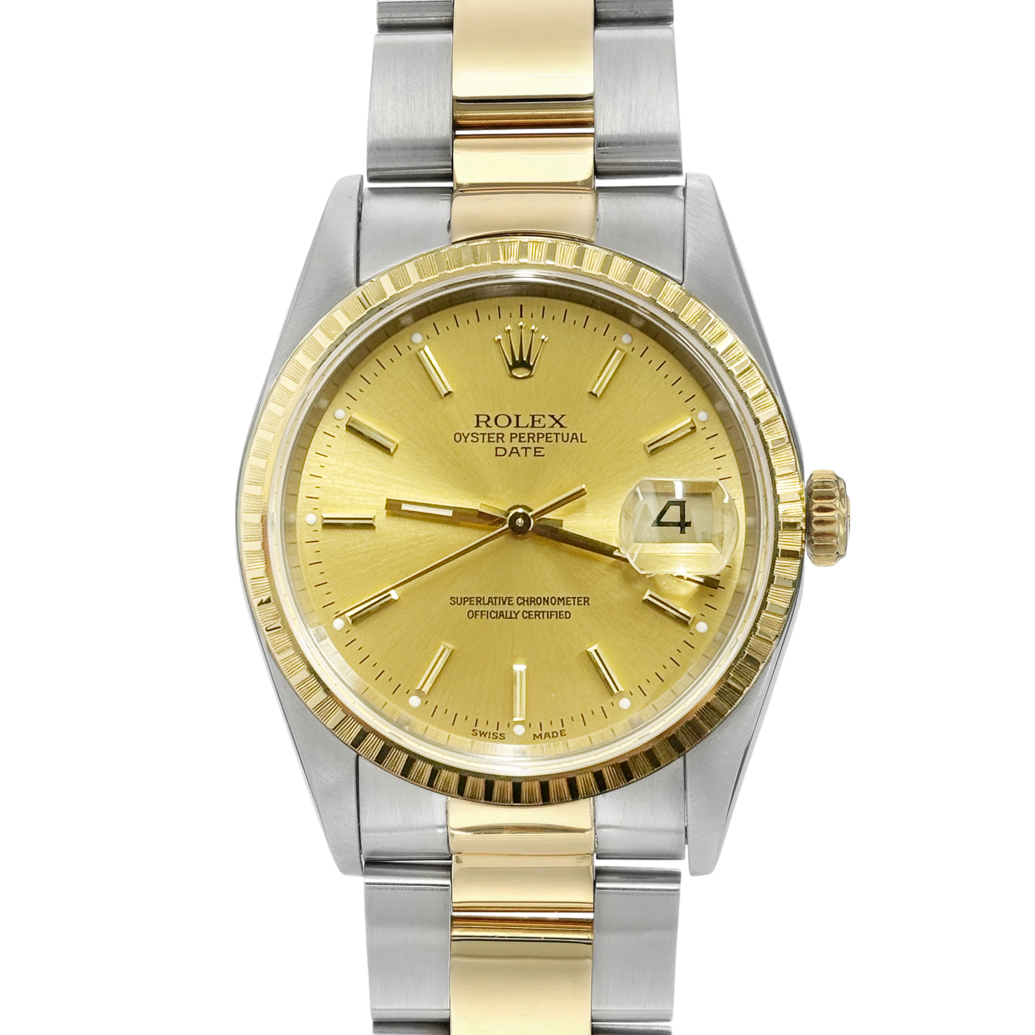 Rolex Datejust 15233 Champagne Dial Oyster Perpetual Mens Watch - Luxury Timepiece for Business & Formal Occasions