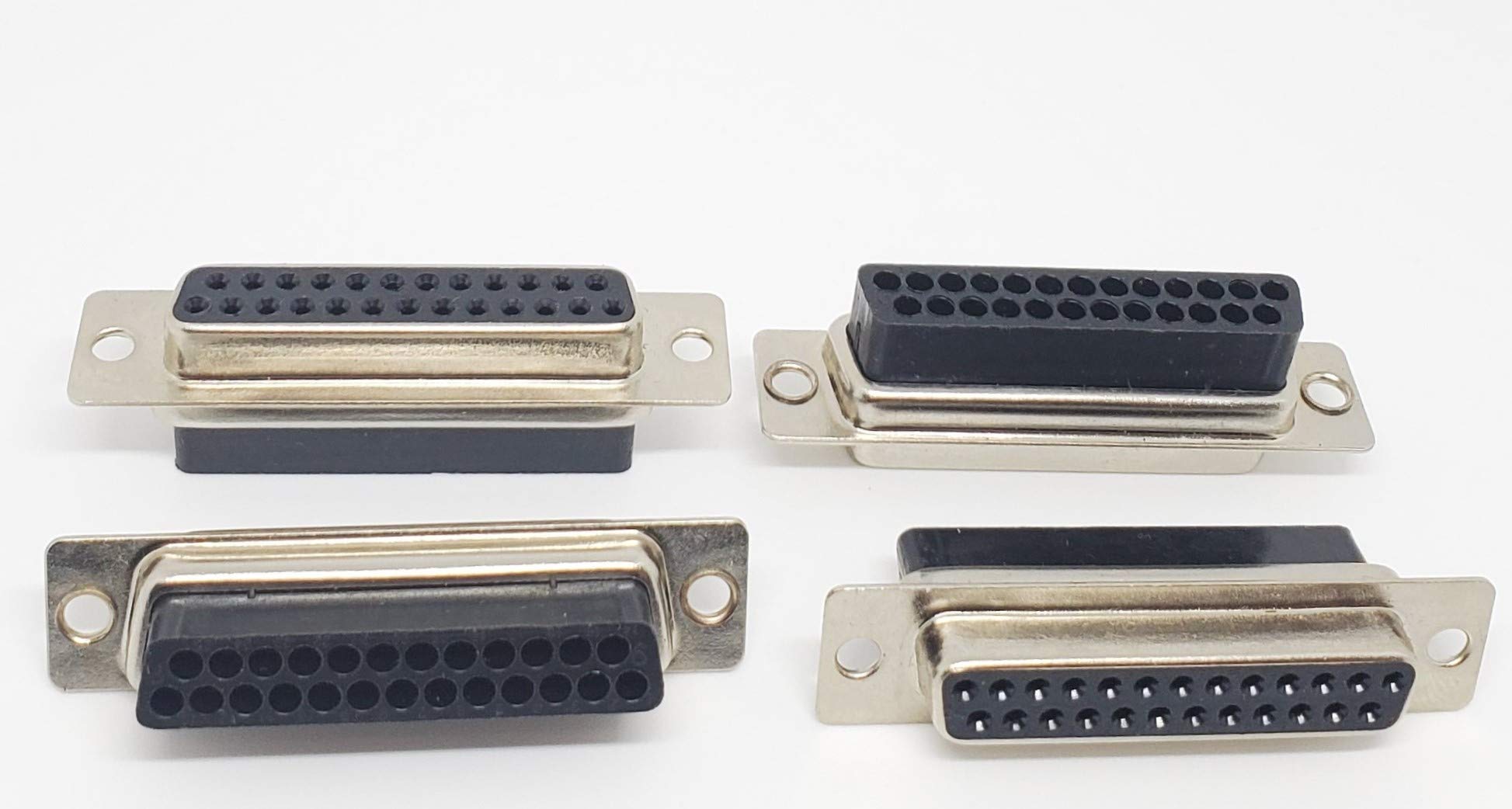 DB25 Female D-Sub Crimp Connector - 50 Pcs Pack, High-Quality No Pin PC Accessories for Industrial and Computer Hardware Applications