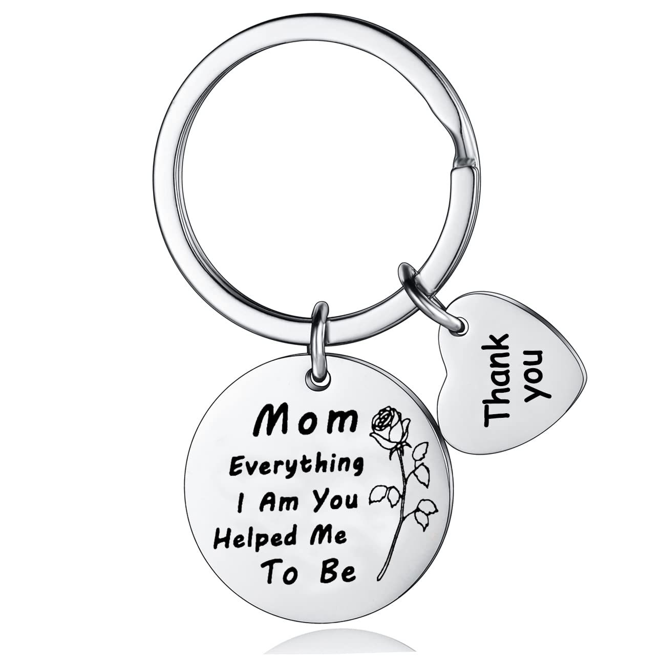 Personalized Mother's Day Gifts for Mom - Engraved Keychain from Daughter or Son - Thoughtful Thank You Appreciation Gift for Women - Perfect for Birthdays, Anniversaries & Special Occasions