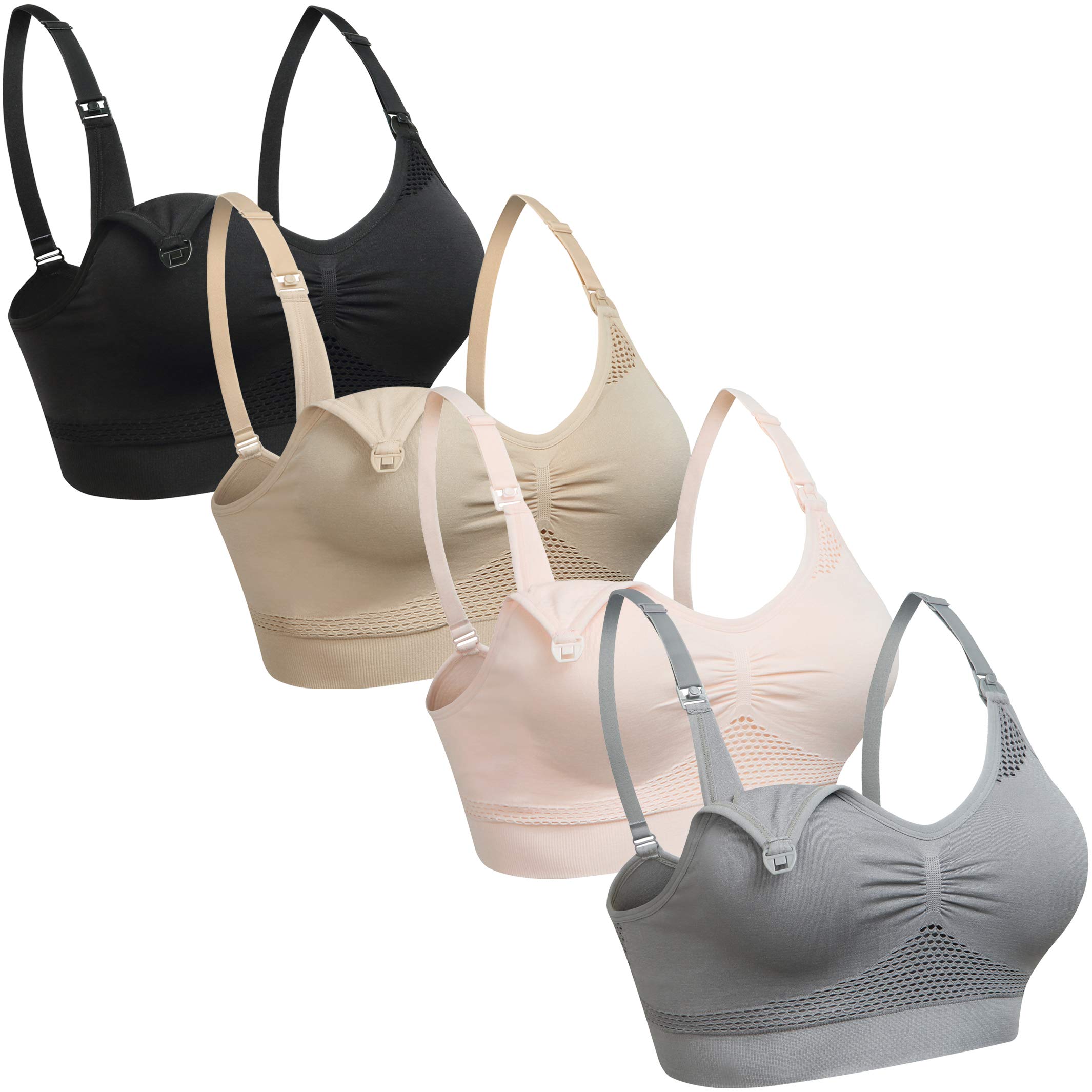 GXXGE Women's Push Up Nursing Bra - Seamless Maternity Bra for Breastfeeding & Sleep - Comfortable Wireless Bralette for Pregnancy & Nursing Moms | Perfect for Daily Wear, Nighttime Comfort & Postpartum Recovery