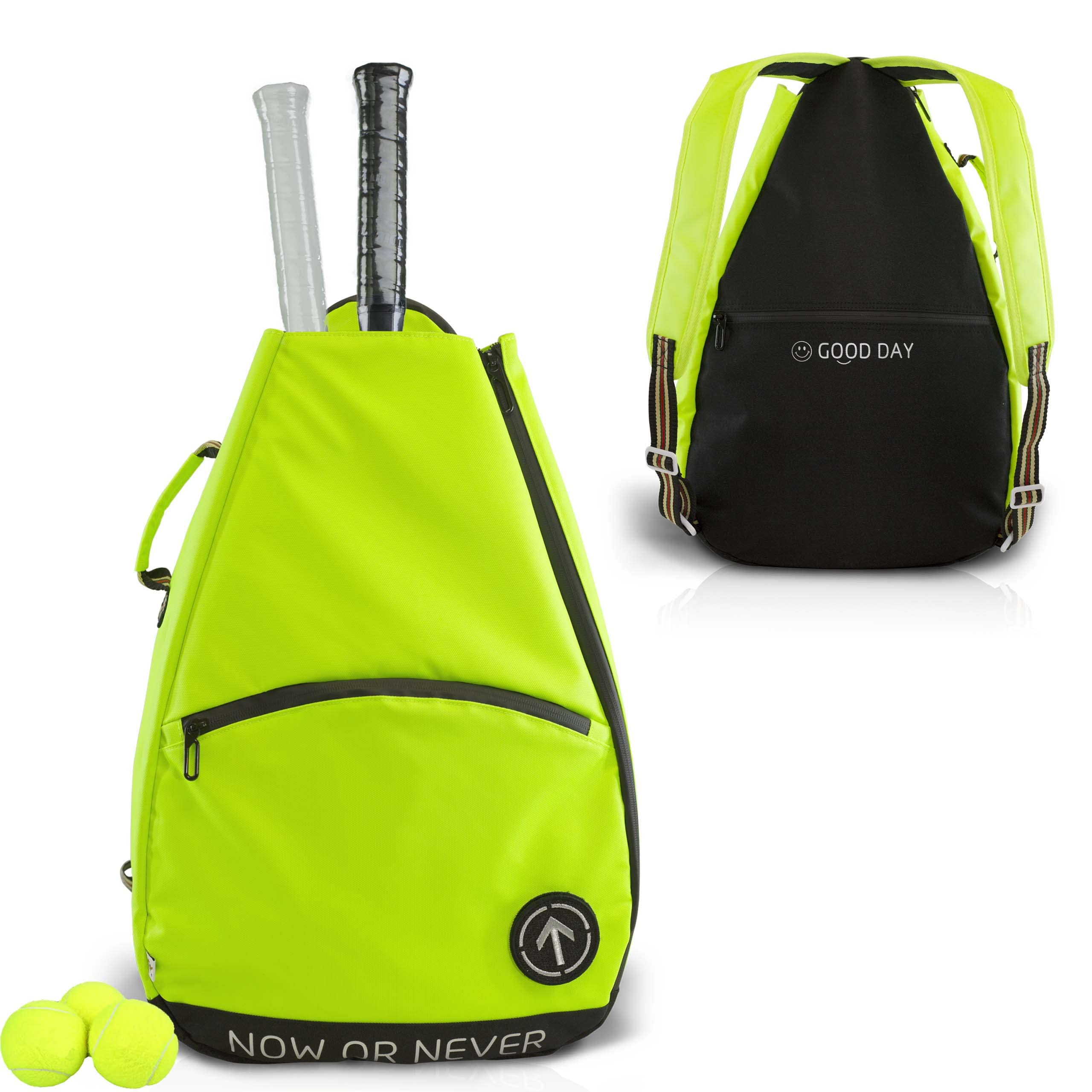 Premium BRONCO MIHK Tennis Backpack - 1600D Oxford Fabric Waterproof Pickleball & Tennis Bag for Men & Women - Replaceable Magic Sticker - Ideal for Tennis, Pickleball & Outdoor Sports Accessories