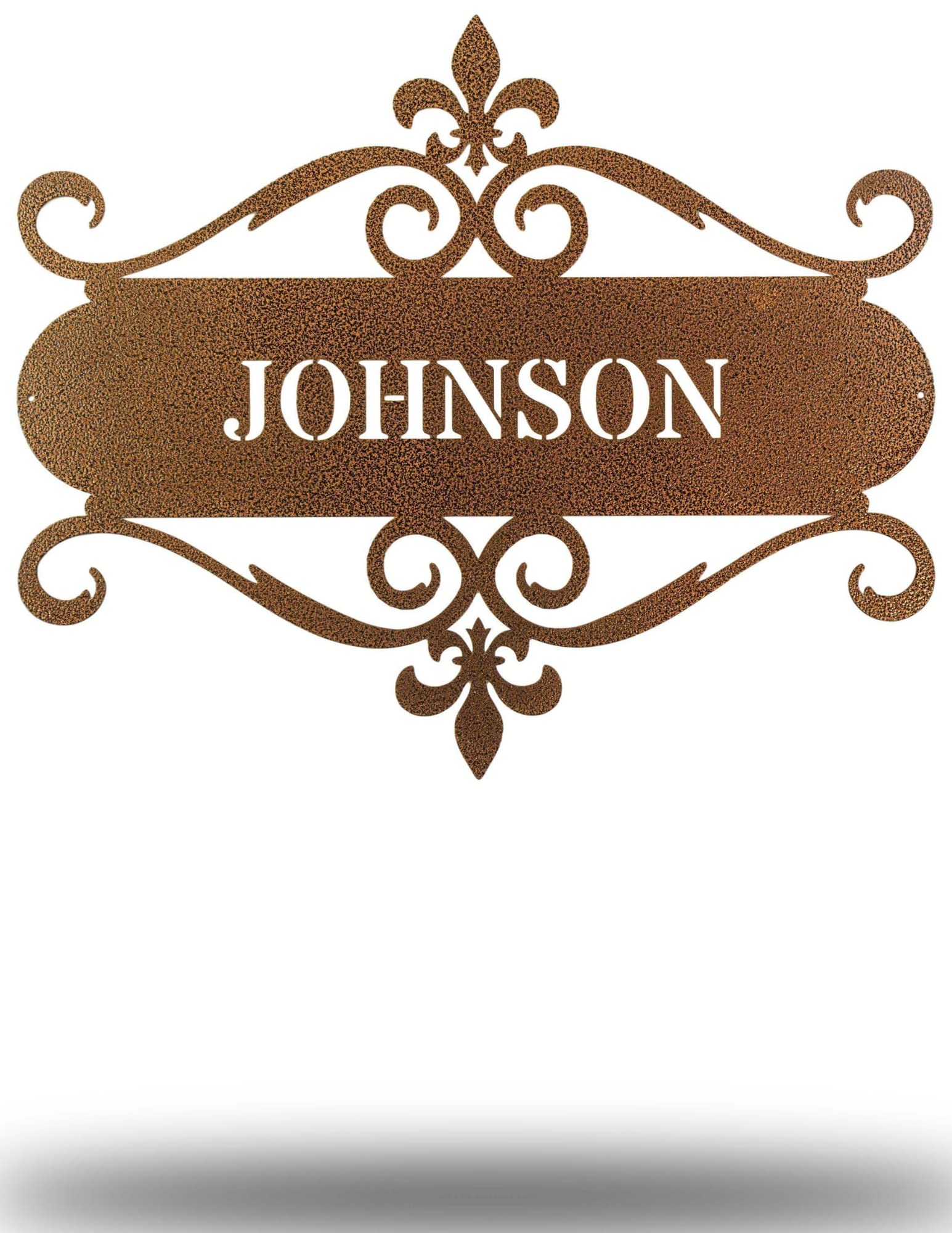 Custom Copper Monogram Wall Art - Personalized Name French Decor for Living Room & Bedroom