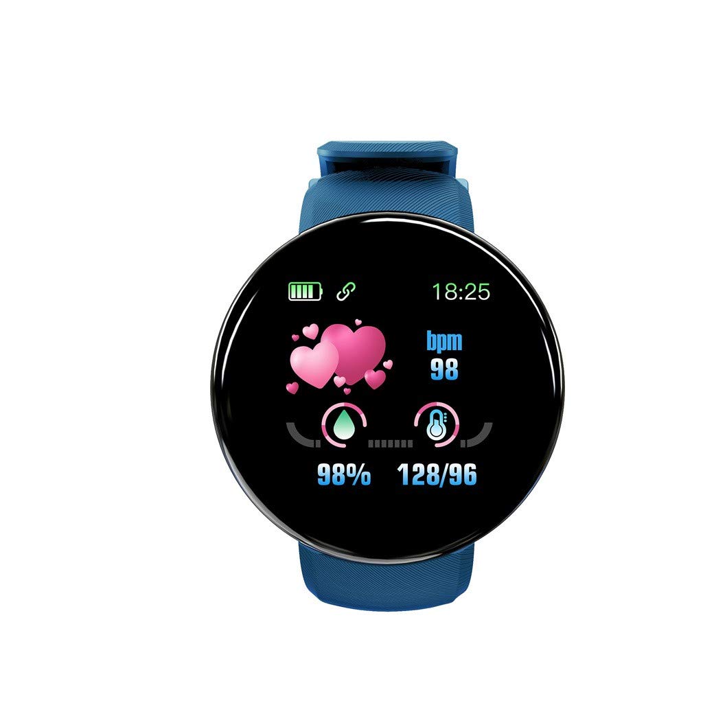 YUUAND D18 Smart Watch for Men Women - Fitness Tracker with Heart Rate Monitor, Sleep Tracking, IP65 Waterproof, Step Counter - Perfect for Running, Swimming & Daily Activity Tracking