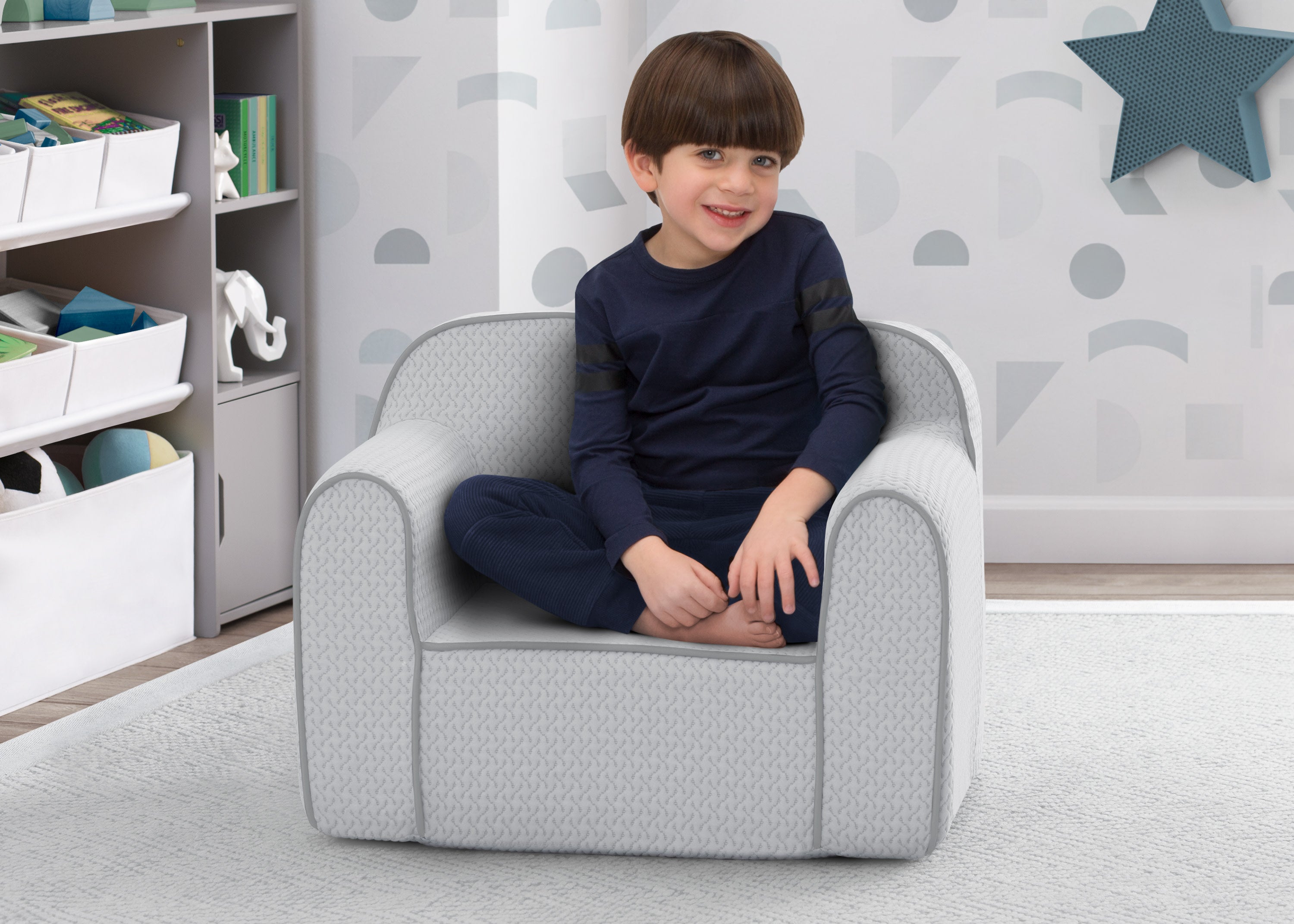 iComfort Memory Foam Kids Chair for Toddlers 18 Months+ - Ergonomic Support for Playroom, Nursery & Learning Activities
