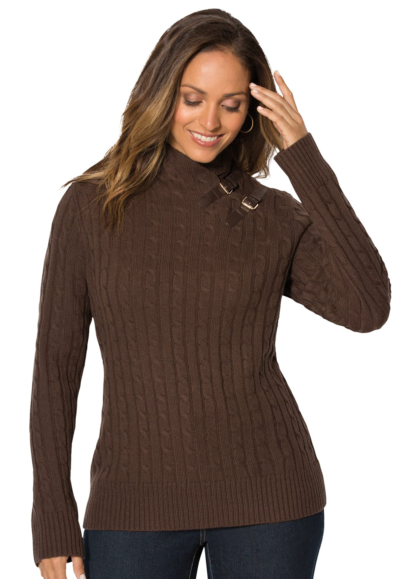 Jessica London Plus Size Turtleneck Sweater for Work & Casual Wear