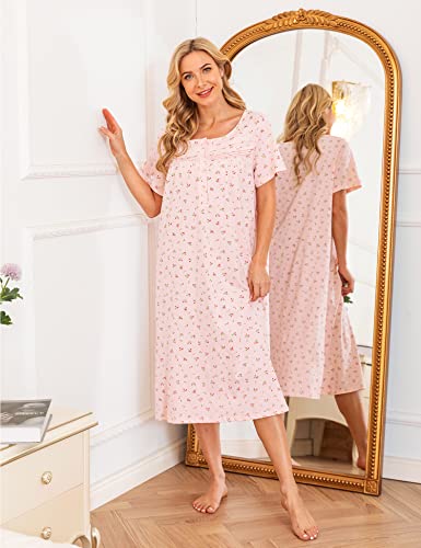 Short Sleeve-pink Flowers on Pink
