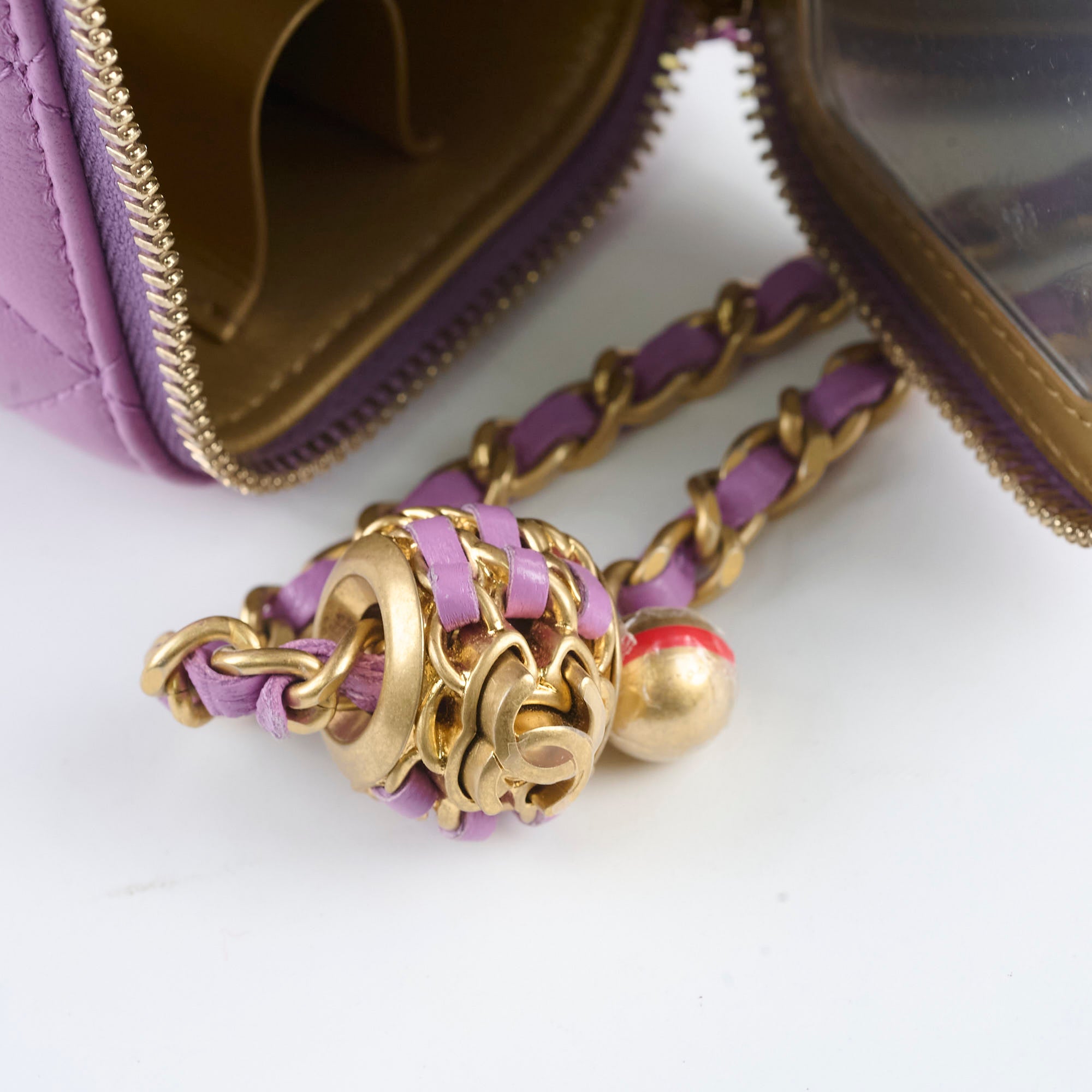 Chanel Mini Pearl Crush Vanity Case in Purple Lambskin Leather - Luxury Crossbody Bag for Women, Perfect for Evening Parties & Date Nights