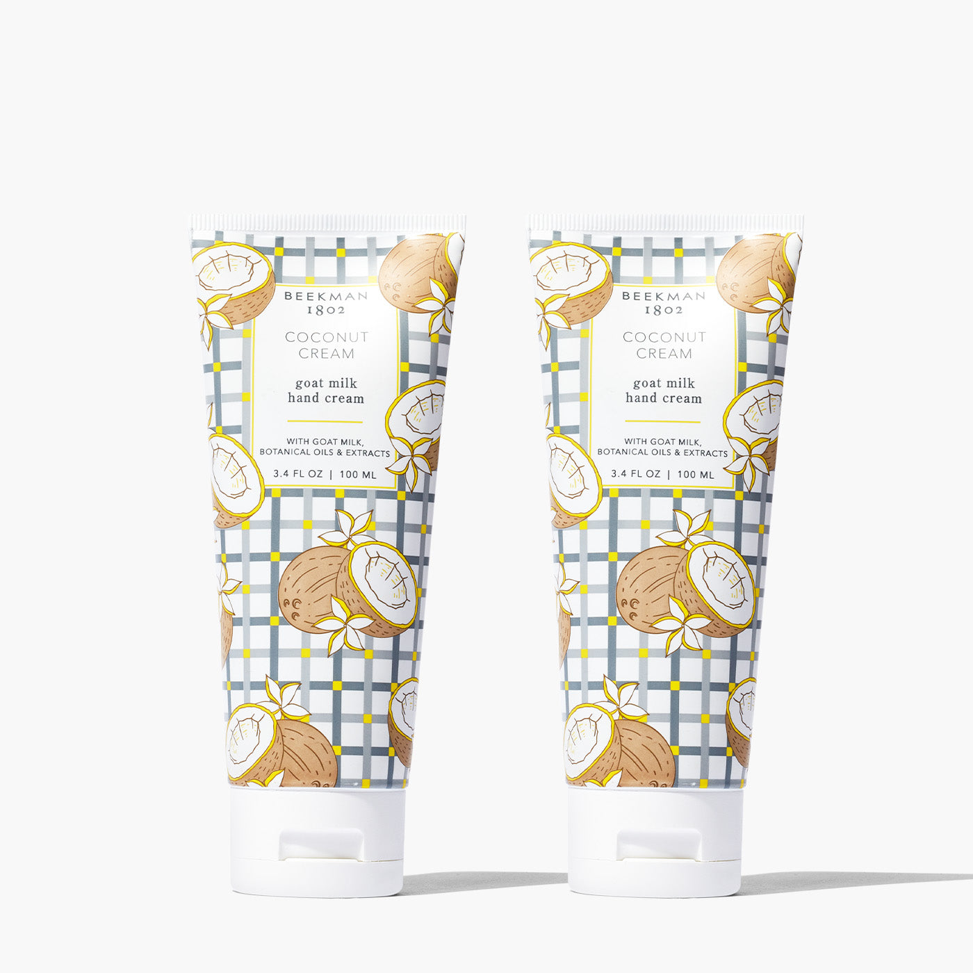 Organic Coconut Cream Hand Moisturizer Set of 2 - Ultra Hydrating & Nourishing for Dry Skin - Perfect for Home, Office & Travel Use