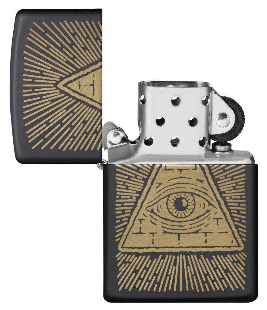 Eye of Providence Black Matte Design - Gothic Jewelry & Accessories for Men and Women - Perfect for Halloween, Cosplay, and Occult Fashion