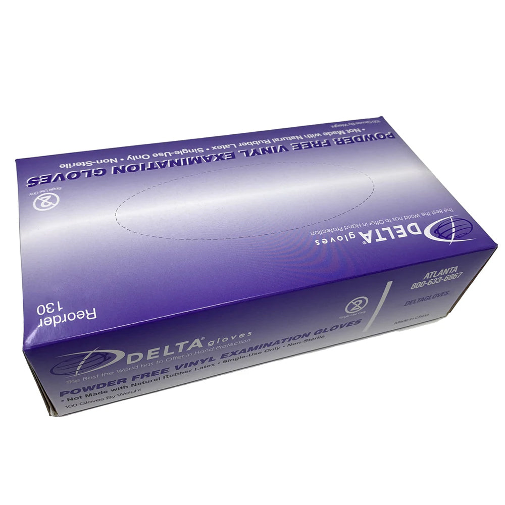 Disposable Vinyl Clear Gloves Powder Free - 100 Count Box (100 Gloves) for Food Handling, Cleaning & Medical Use