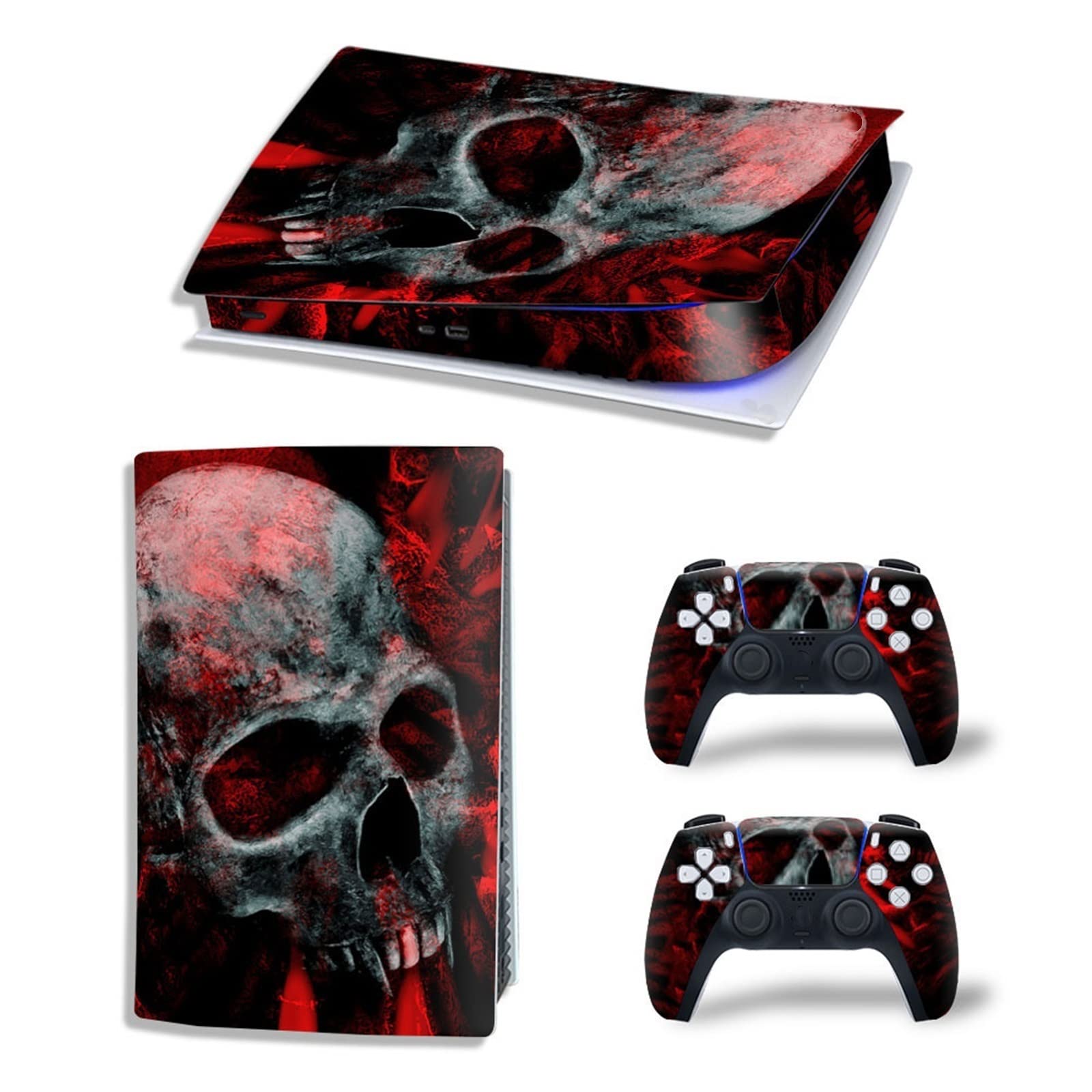 Anime Console Vinyl Skin Decal for PS5 Digital Edition - Scratch-Resistant Protective Cover for 2 Controllers - Bubble-Free Application, Durable Anti-Scratch Film (47957) - Perfect for Gaming Setups & Anime-Themed Rooms
