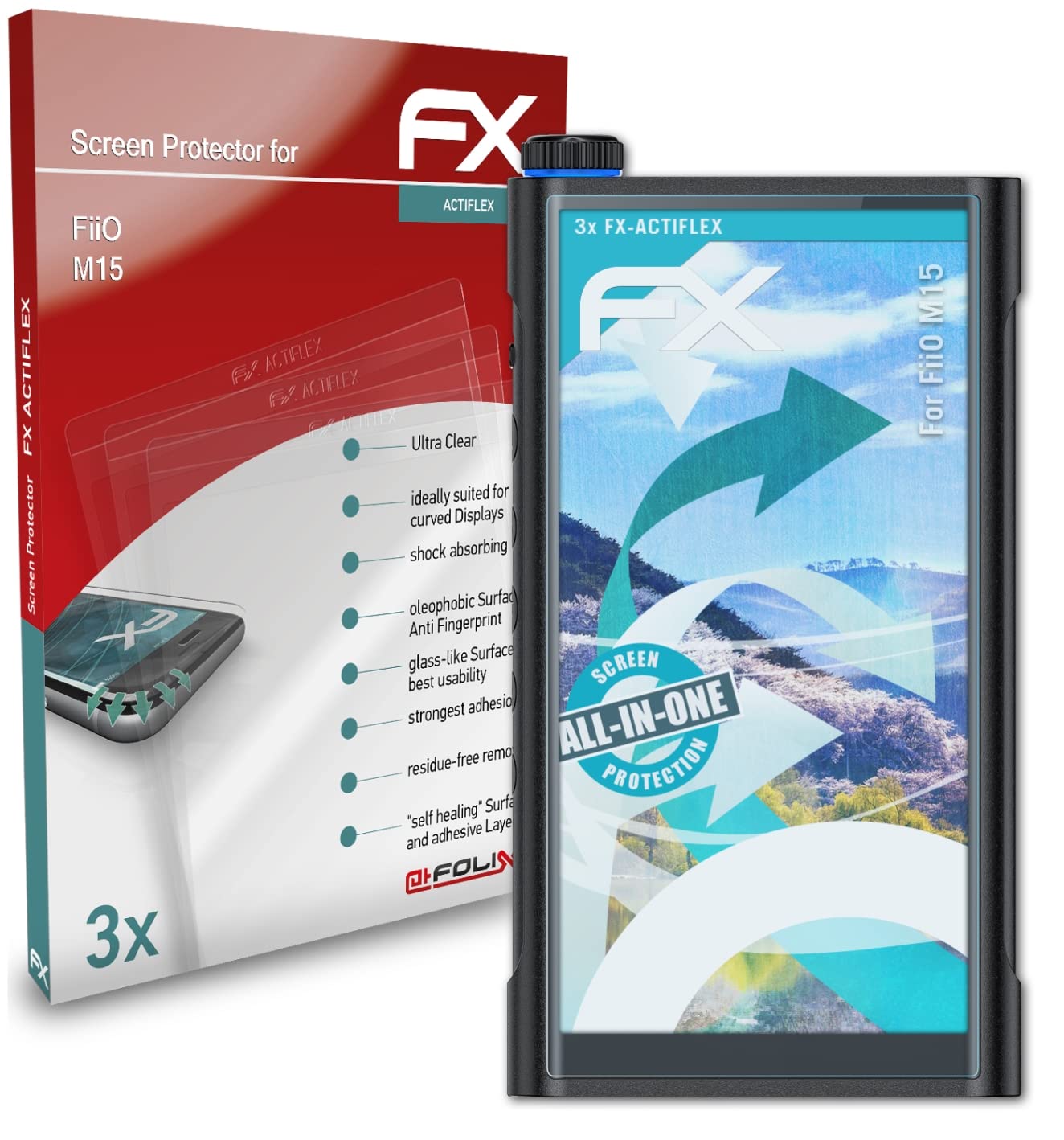 FiiO M15 Screen Protector - 3 Pack Ultra Clear Flexible HD Film for Scratch Protection | Perfect for Music Lovers & Audiophiles on the Go