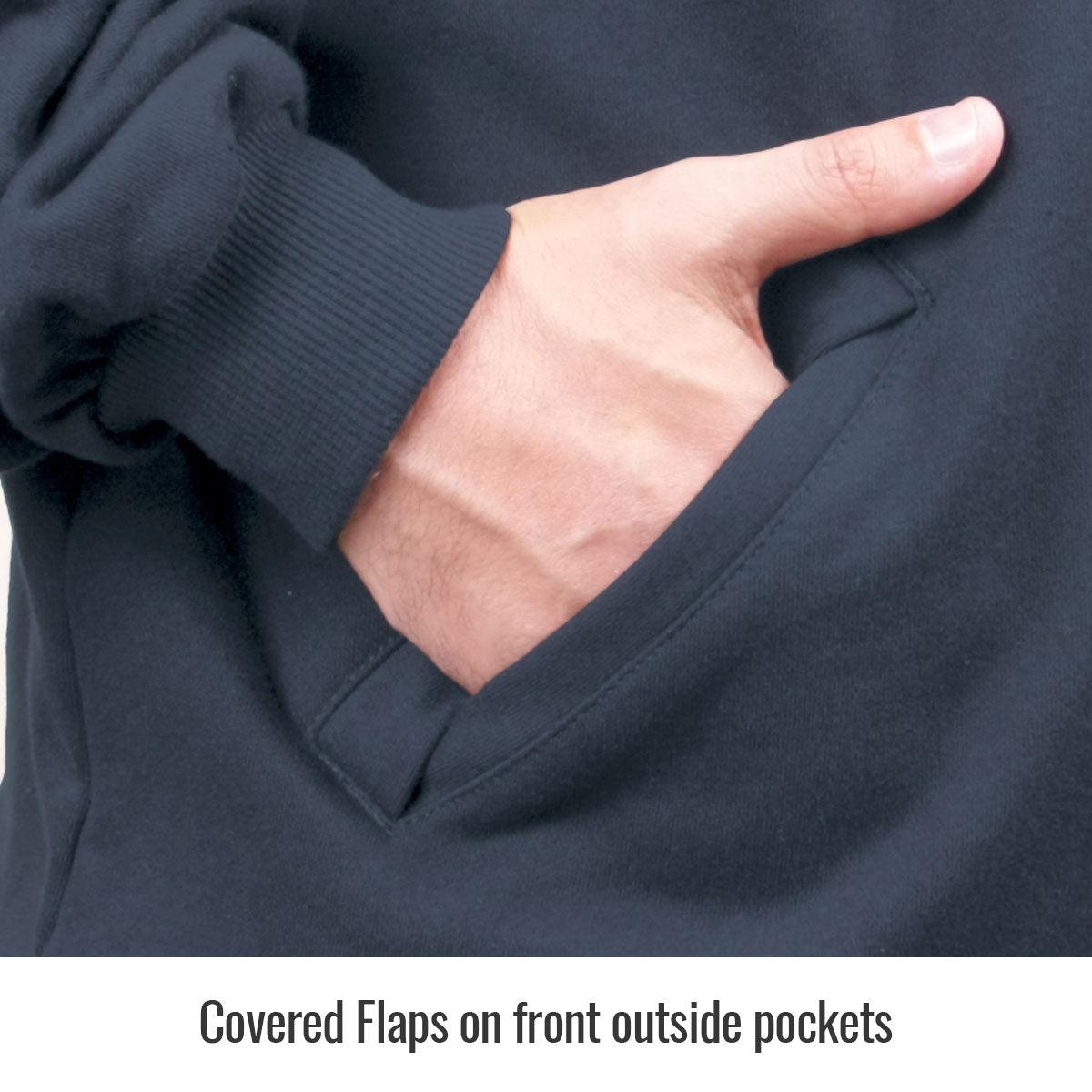 Black Stallion AR/FR Cotton Full Zip Hooded Sweatshirt - Flame Resistant Workwear for Men | JF3530 NV | Perfect for Construction, Welding & Industrial Safety