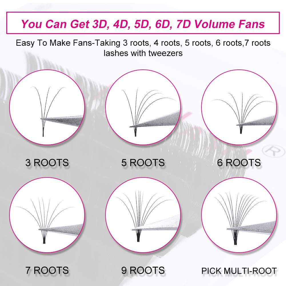 Premium Volume Eyelash Extensions - 0.03/0.05/0.07 B Curl Faux Mink Lashes for Natural & Dramatic Looks - 8-14mm Mixed Lengths (Perfect for Weddings, Parties & Everyday Glam)
