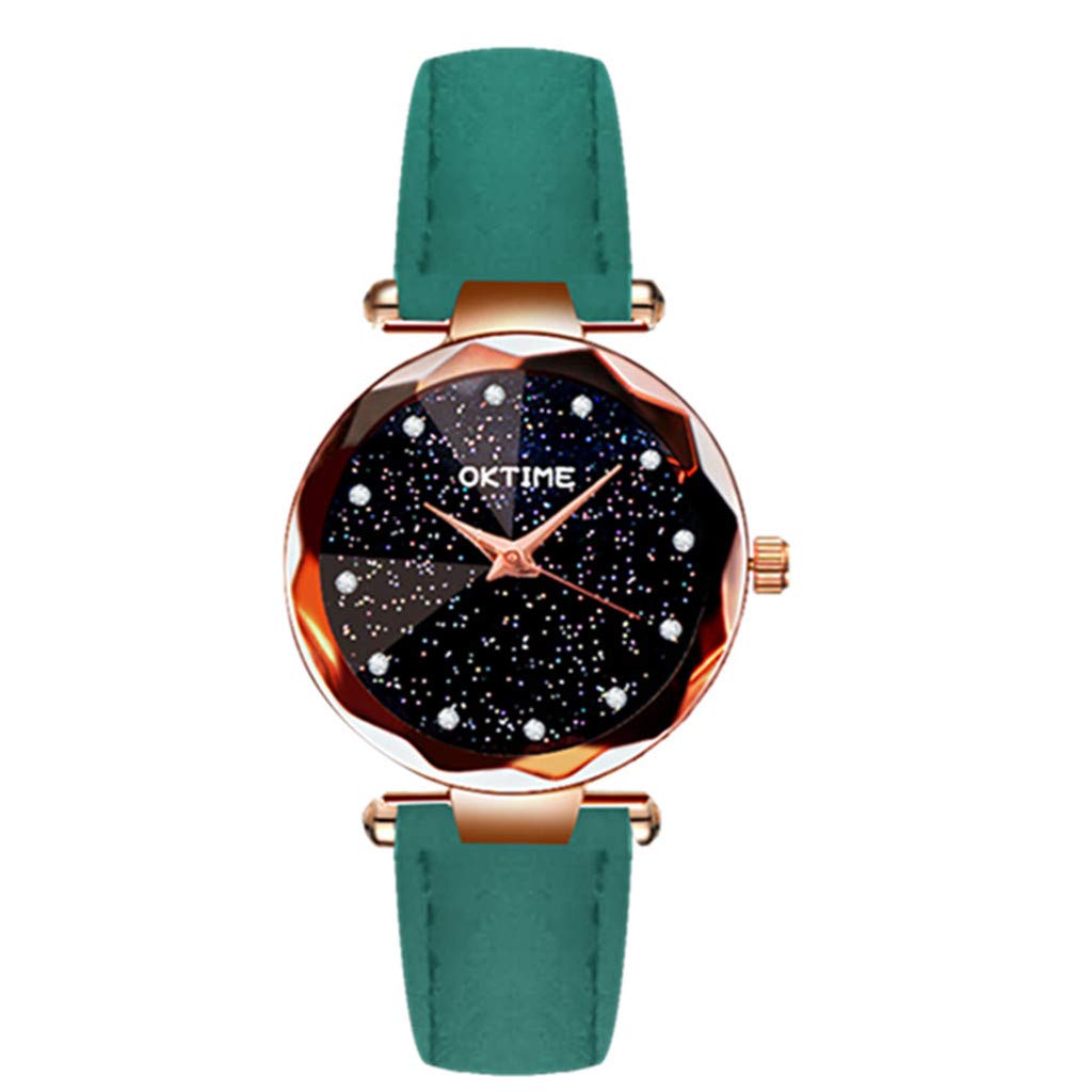 Women's Leaf Design Quartz Watch - 18mm Silicone Band for Students & Fashion