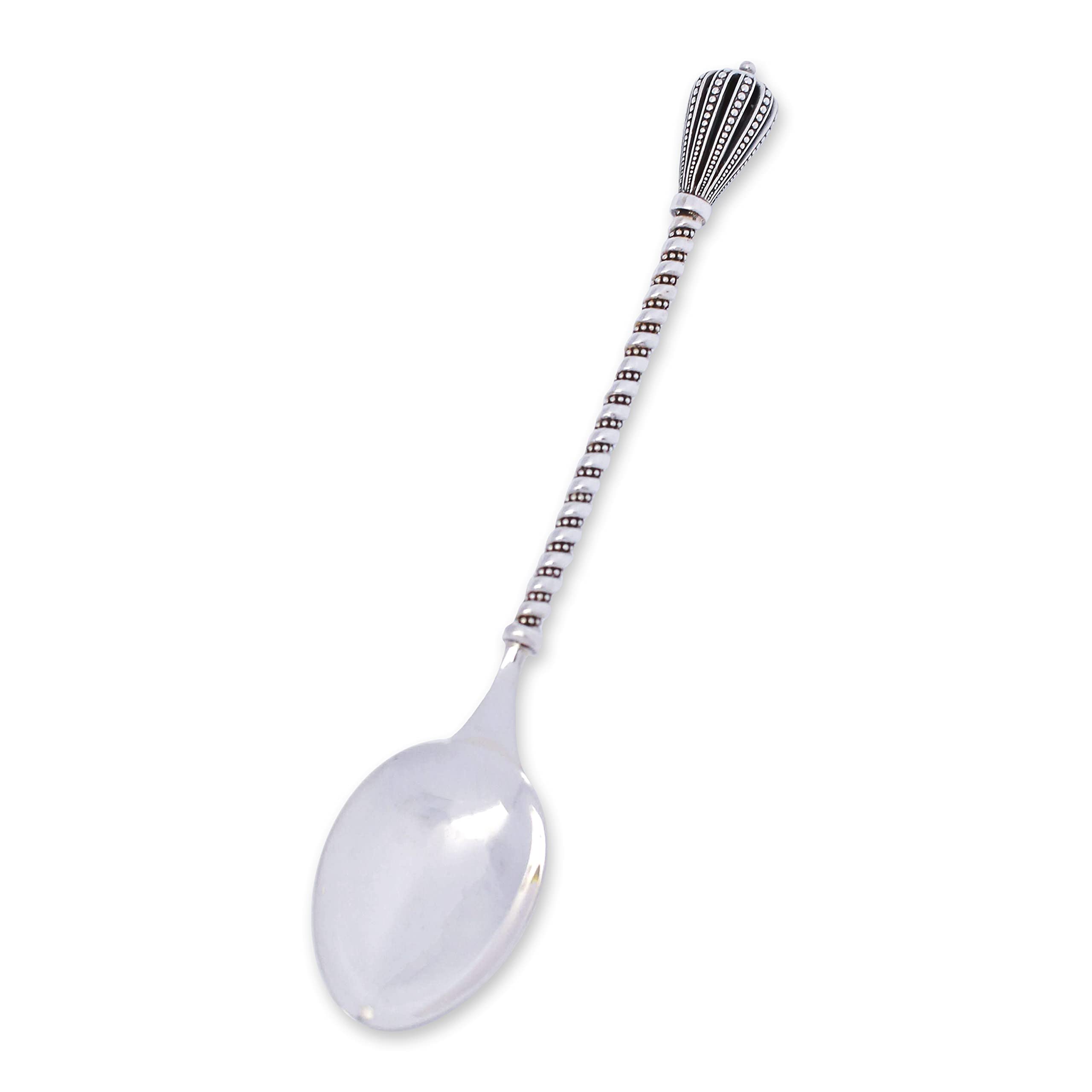 925 Sterling Silver Tea Spoon - Elegant Silver Plated Wedding Spoon Set - Perfect Wedding Gift & Silverware Utensils with Bindweed Design (26g) - Ideal for Bridal Showers, Anniversary Gifts & Formal Dining