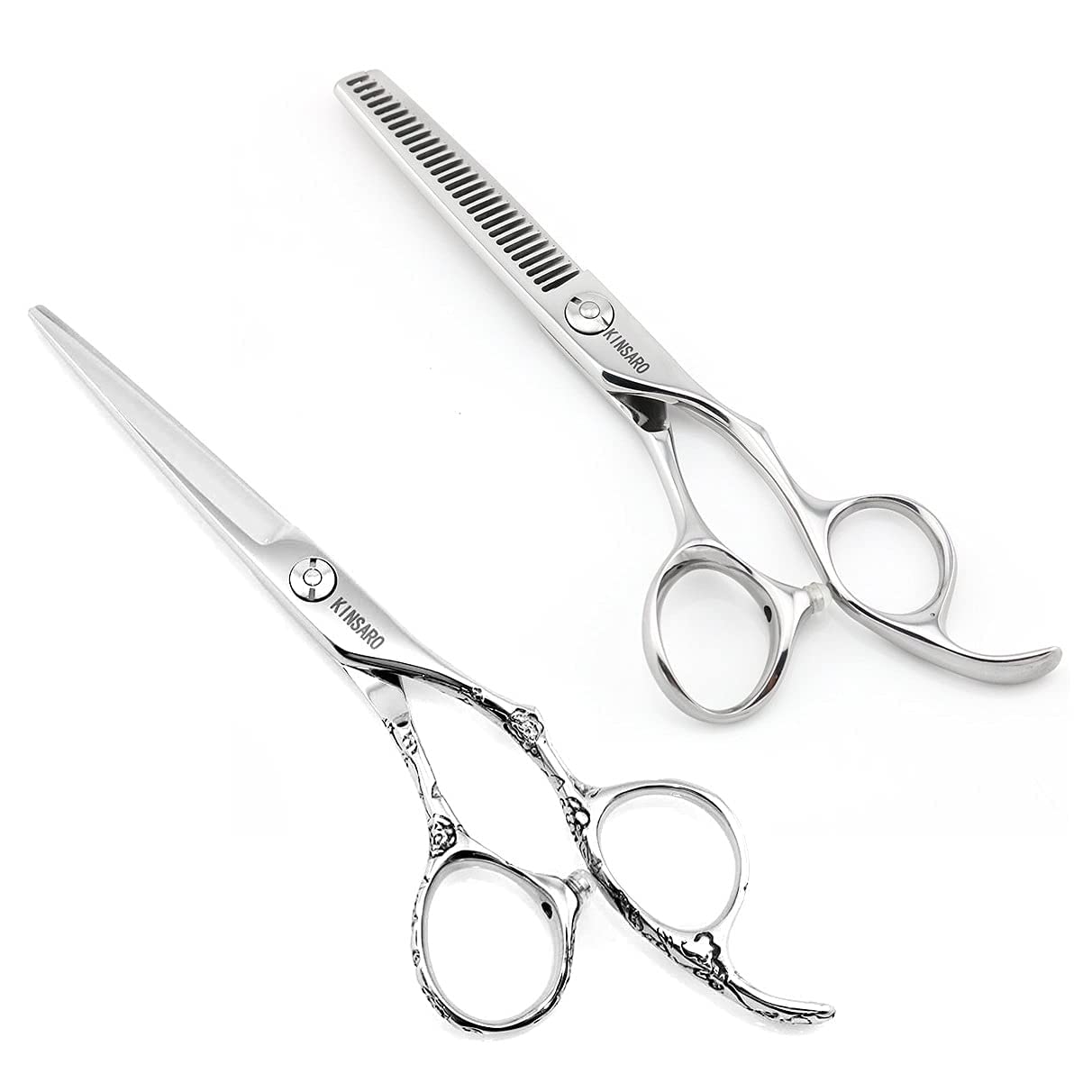Professional 5.5 Inch Hair Cutting Scissors & Thinning Scissors Set - Barber Grade Stainless Steel Shears for Precision Haircuts, Styling & Trimming - Perfect for Salons, Home Haircuts & Pet Grooming