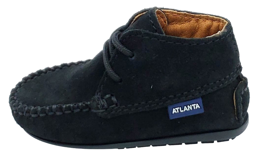 **Atlanta Moccasin Suede Booties for Girls and Boys – Soft & Comfortable Kids' Shoes in Black – Perfect for School, Playdates & Casual Outings**