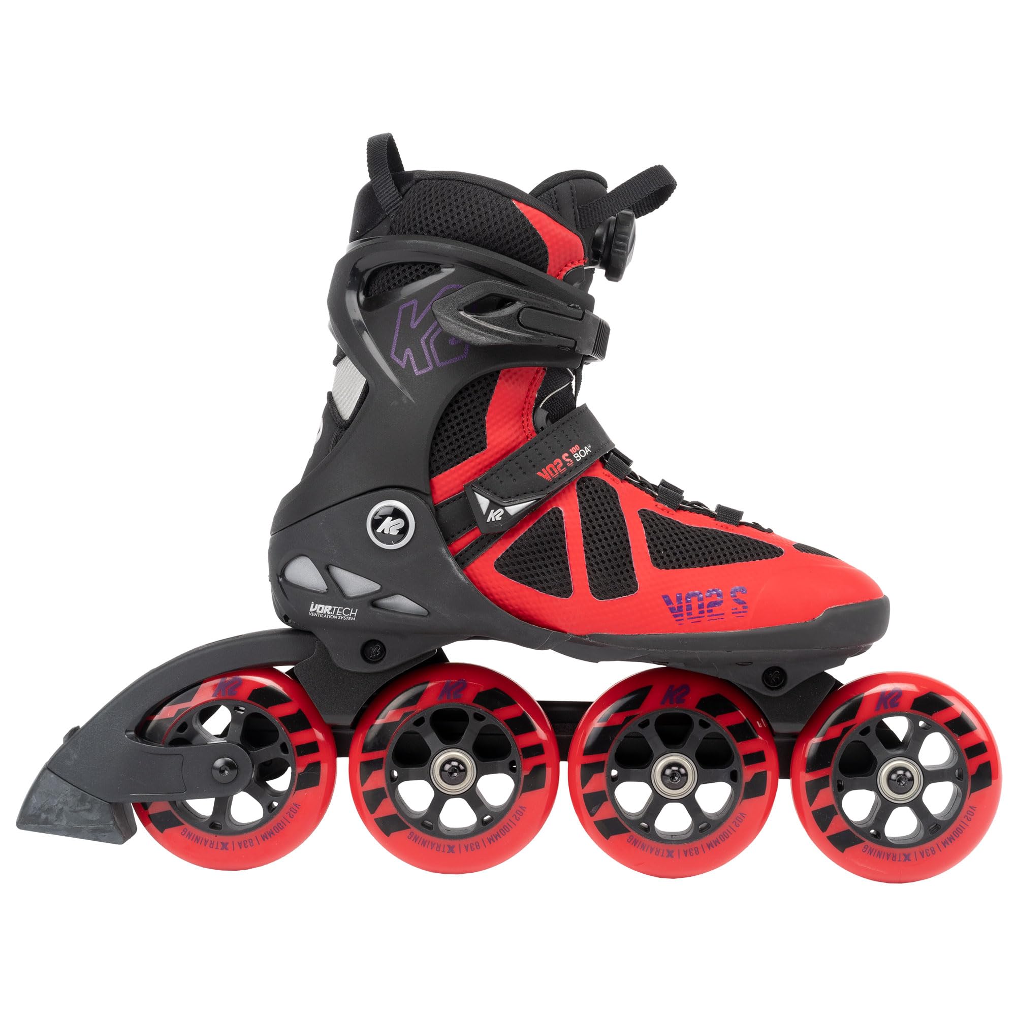 K2 VO2 S 100 BOA Unisex Inline Skates - Adjustable Fit for Men & Women - Perfect for Fitness, Speed Skating & Outdoor Rollerblading