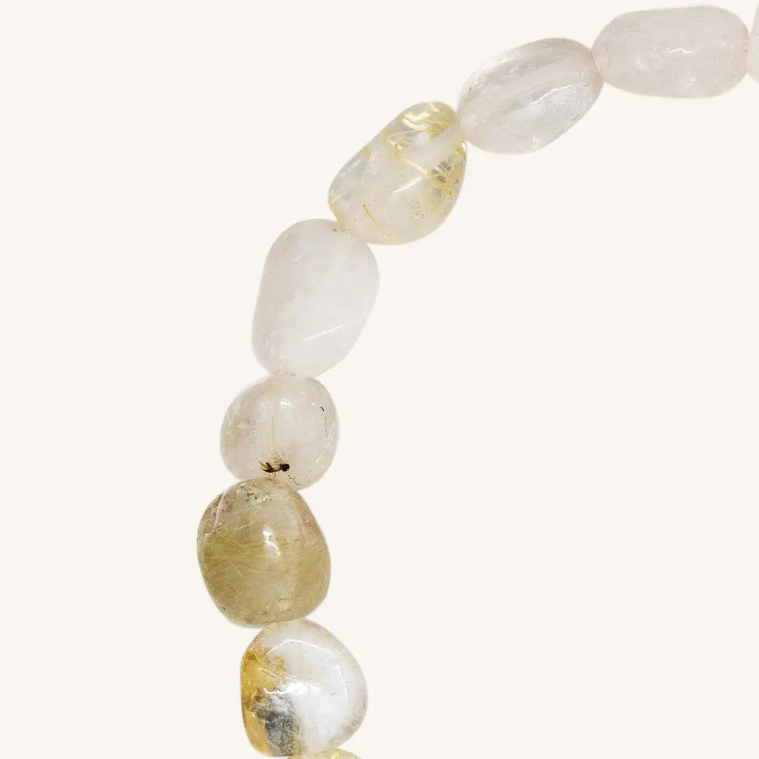 Bronte Golden Quartz Stone Bracelet for Women - Healing Crystal Jewelry for Energy, Balance & Positive Vibes - Perfect for Meditation, Yoga & Spiritual Gifts