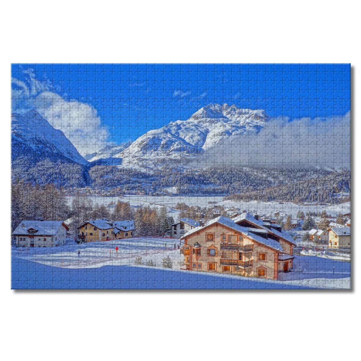 1000-Piece Switzerland Zermatt Wooden Jigsaw Puzzle for Adults & Kids - Educational Family Game, Unique Souvenir Gift for Travel Lovers & Puzzle Enthusiasts | Perfect for Home Decor, Family Bonding, and Stress Relief Activities