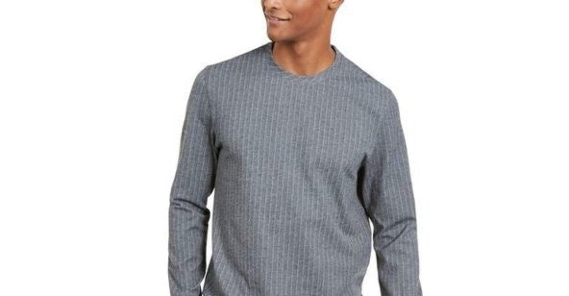 Alfani Men's Heather Gray Fleece Sweatshirt - Soft Casual Pullover for Lounge, Workout & Everyday Wear