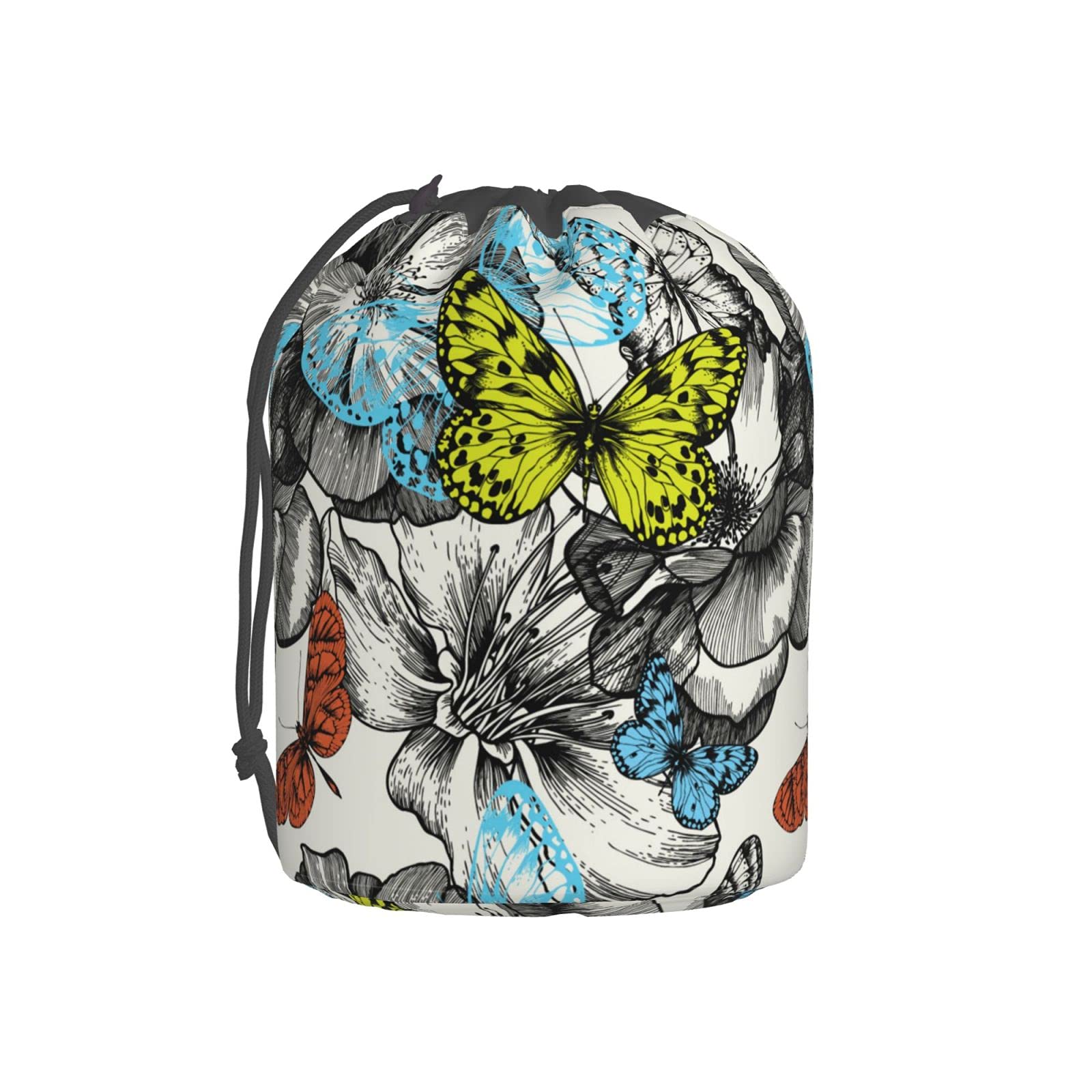 Stylish Makeup Bag Organizer with Blooming Roses & Butterflies - Perfect for Travel, Beach, Camping & Daily Beauty Essentials | Women's Cosmetic Pouch for On-the-Go