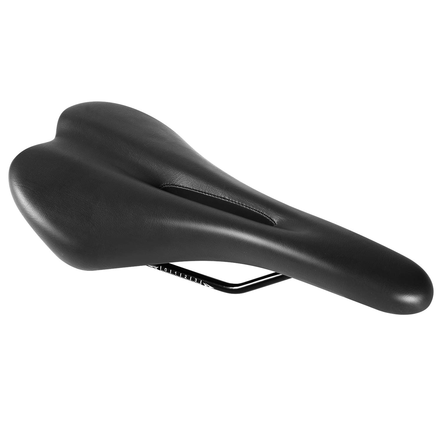 **Breathable Comfortable Bike Saddle Seat Pad for Road & Fixed Gear Bicycles - Black Hollow Design - Ideal for Long Rides & Commuting**