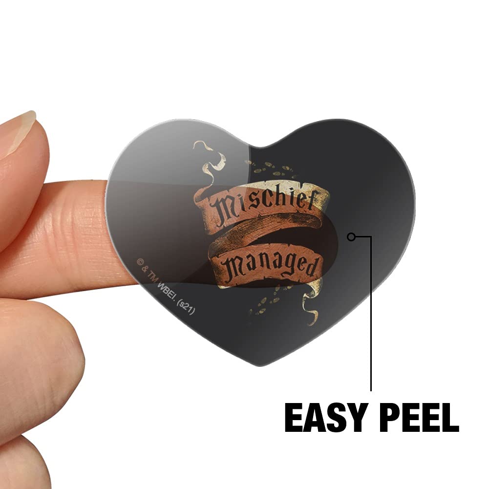 Harry Potter Mischief Managed Heart Shaped Planner Stickers - Scrapbook, Journal & DIY Craft Supplies for Fans - Perfect for Bullet Journals, Planners, Scrapbooking & Gift Giving