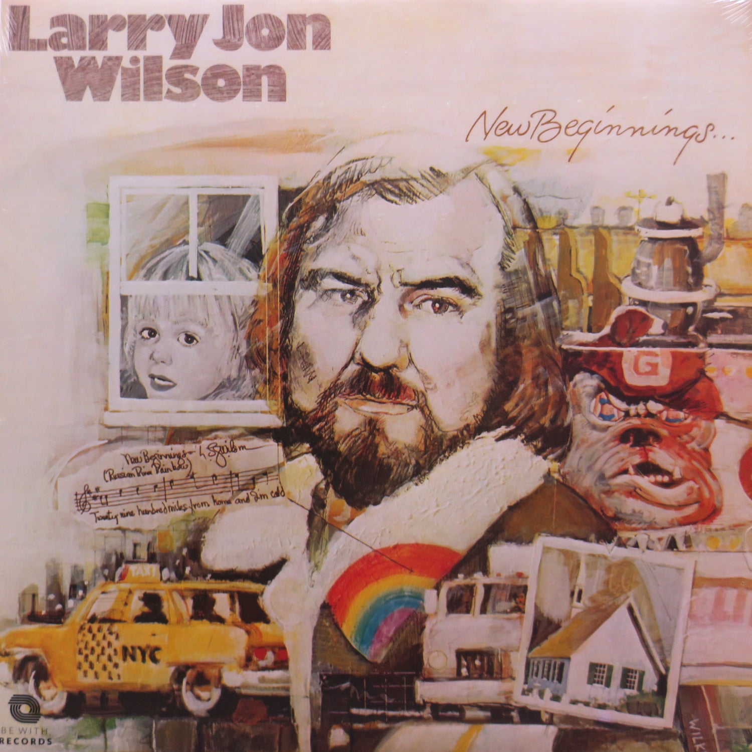 Larry Jon Wilson 'New Beginnings' Vinyl LP Record - 1975 Soul Country Music Album - Perfect for Vintage Music Collectors & Home Listening