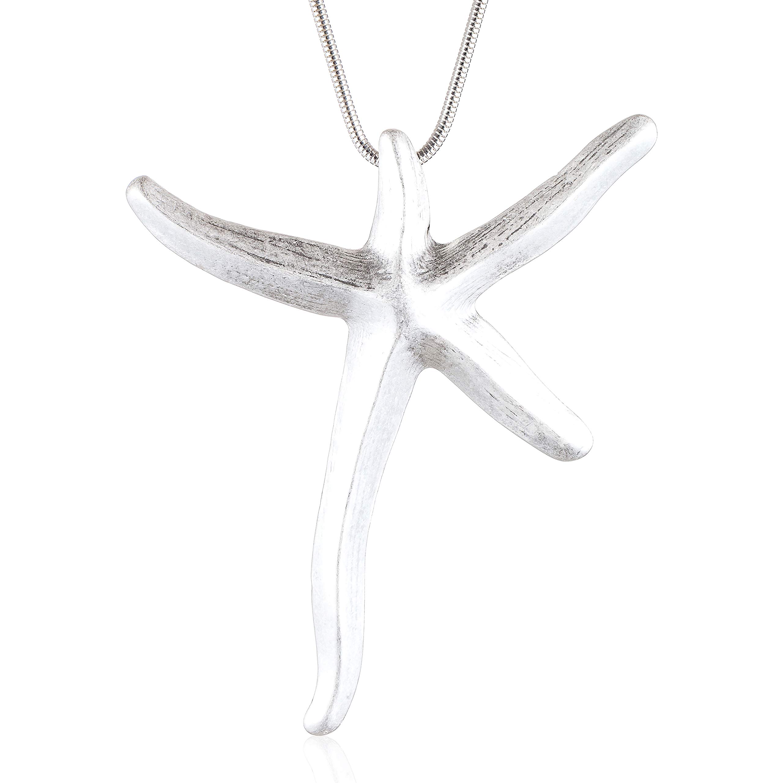 Chunky Chain Long Necklace with Silver Pendant - Elegant Women's Fashion Jewelry for Casual, Party & Evening Wear