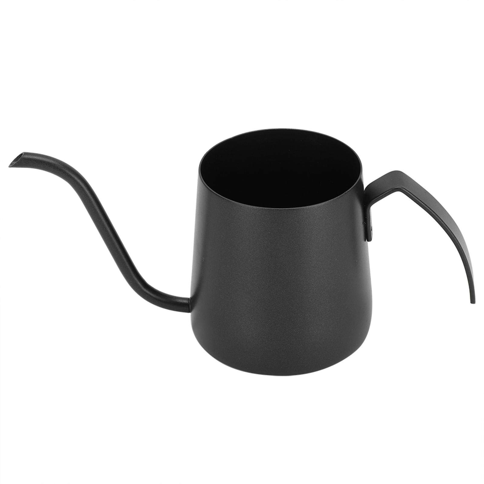Premium 304 Stainless Steel Slender Spout Dripping Kettle - 250ml Non-Stick Long Mouth Teapot for Pour Over Coffee, Tea Brewing - Perfect for Home Baristas & Coffee Shops (Black)