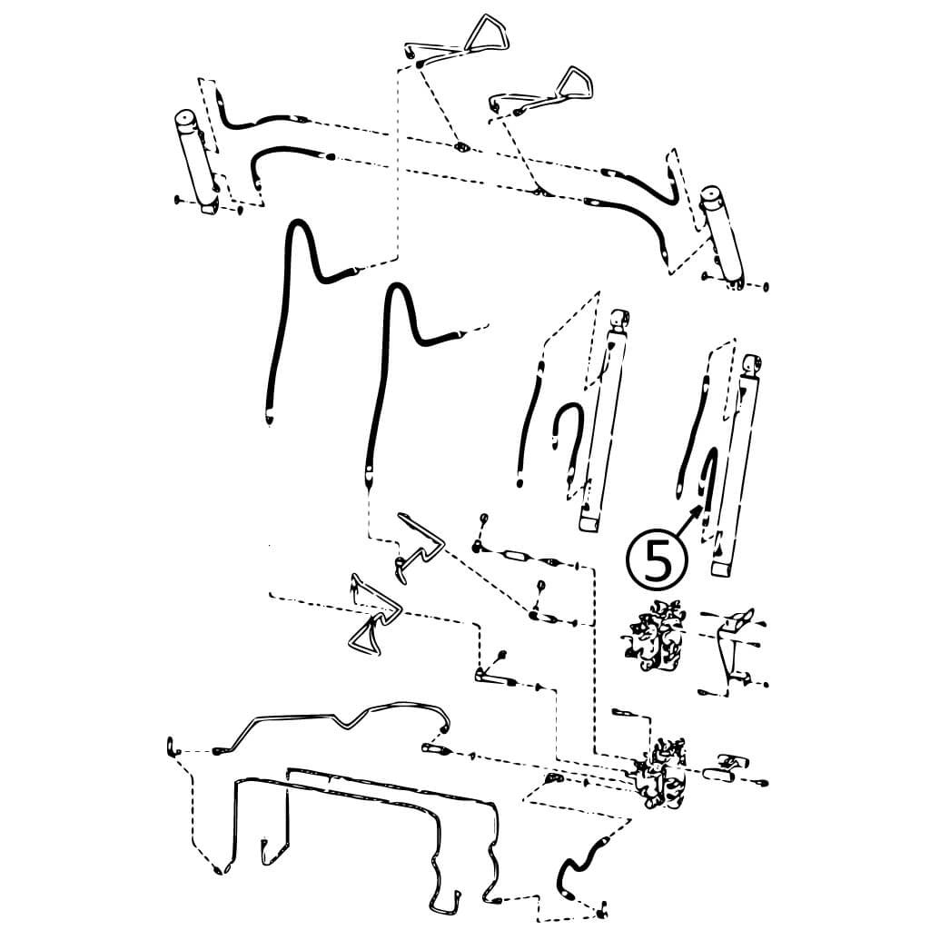 Bobcat S205 Hydraulic Hose for Right Hand Loader Lift Cylinder - Bore End #5 Replacement Part - Ideal for Construction, Landscaping & Heavy Equipment Maintenance