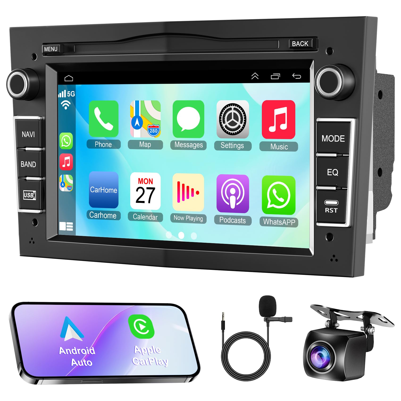 Android 13 Car Stereo for Opel/Vauxhall Corsa Astra Antara - 7 Inch 2GB RAM 32GB ROM Touchscreen Head Unit with Wireless CarPlay & Android Auto, Bluetooth, GPS, WiFi, Backup Camera & Voice Control - Perfect for Hands-Free Driving & Navigation