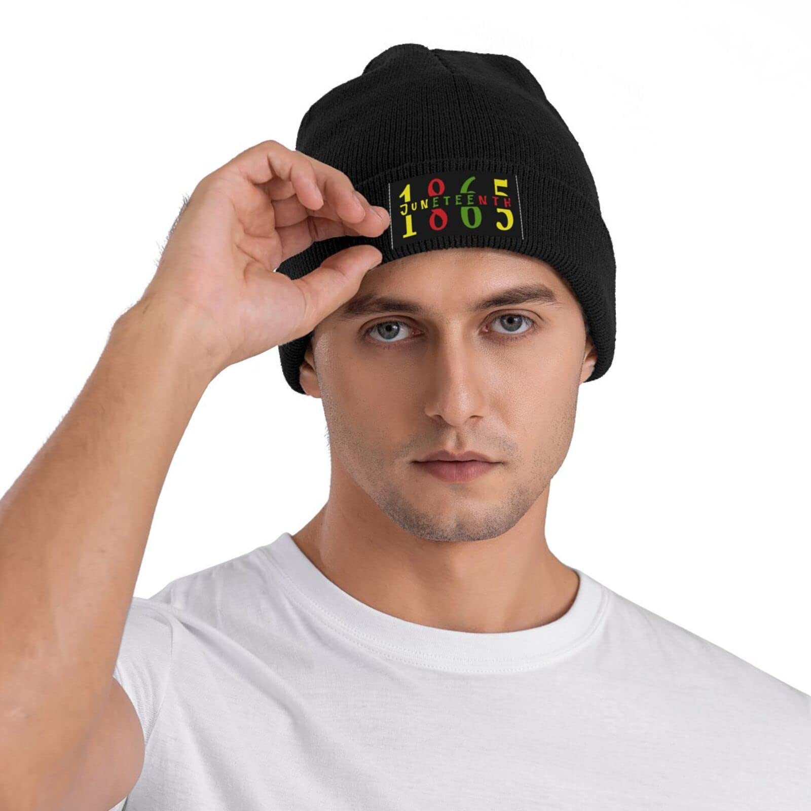 Juneteenth 1865 Freedom Day Beanie - Warm Knit Skull Cap for Men & Women - Winter Thermal Cuffed Hat in Black - Perfect for Cold Weather & Outdoor Activities