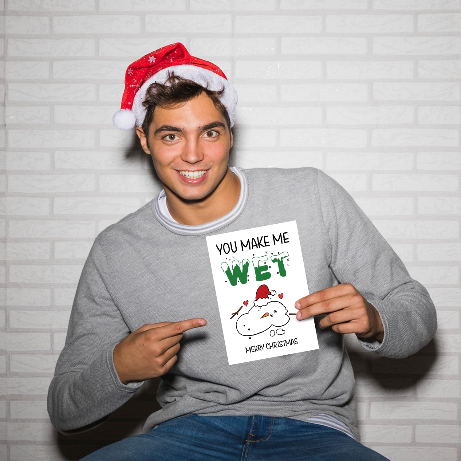 Funny Dirty Christmas Cards for Men - Rude & Sexy Holiday Greeting Cards for Husband, Boyfriend, Fiancé - Perfect Adult Humor Christmas Gift for Couples (Office Party, Stocking Stuffer, Secret Santa)