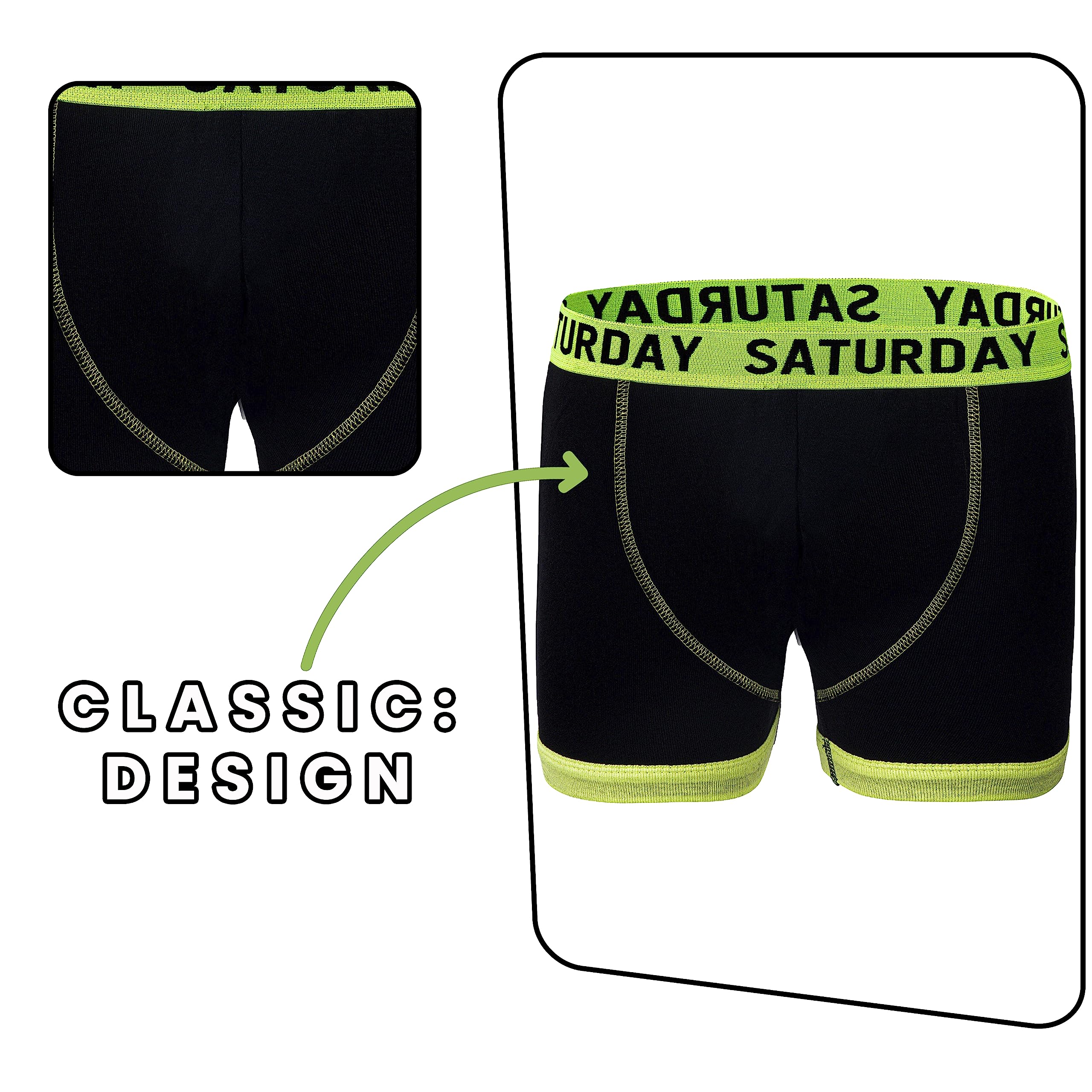 7 Days of the Week Boys Boxer Shorts - Soft Cotton Rich Underwear with Stretch, Breathable Trunk for Kids & Teens - Perfect for School, Sports & Everyday Comfort
