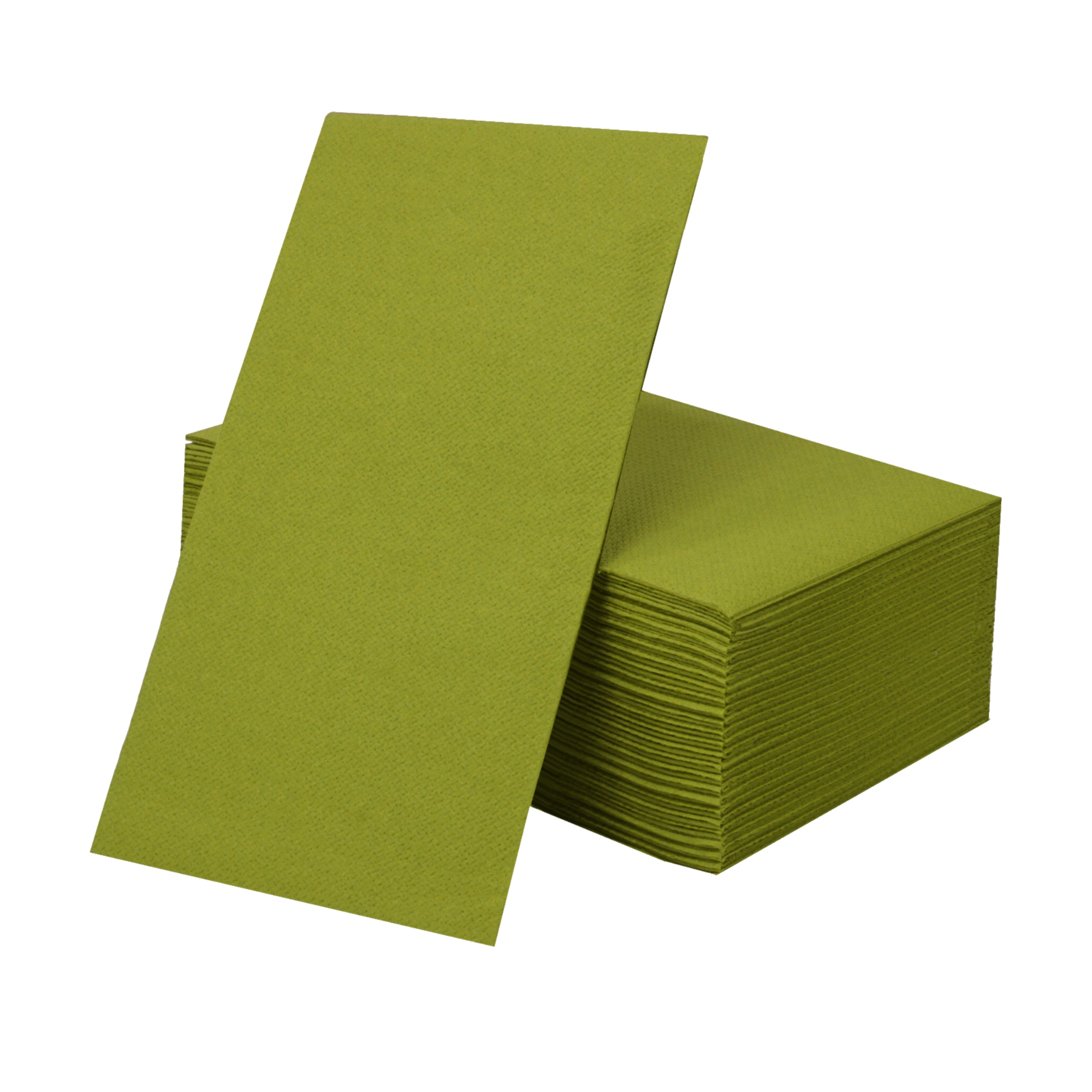 Eco-Friendly Disposable Paper Buffet Napkins - 50 Pack Olive Green | Linen-Like Texture for Parties, Weddings & Catering Events