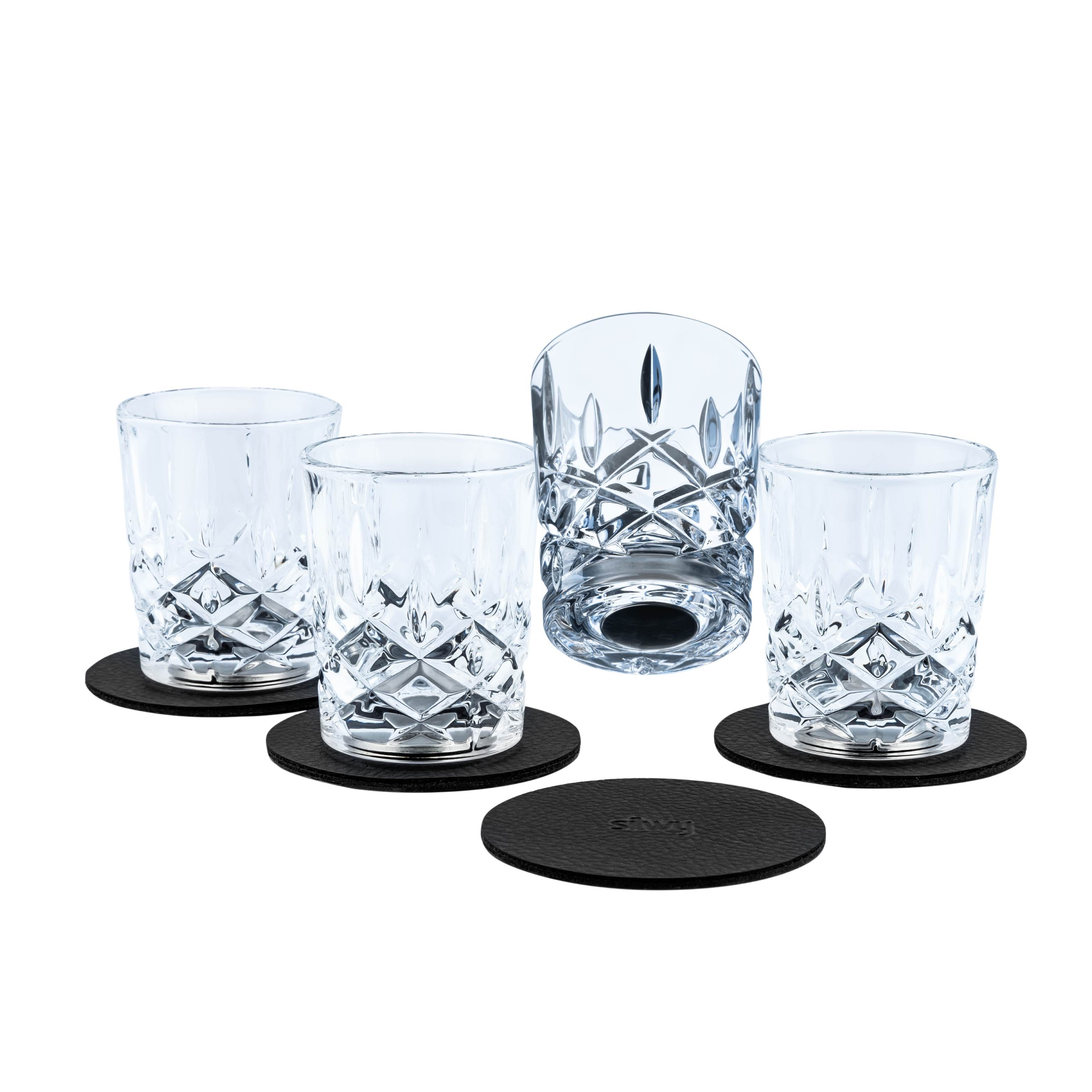 Premium Crystal Shot Glasses with Magnetic Base - Perfect for Parties, Bars, and Home Entertaining