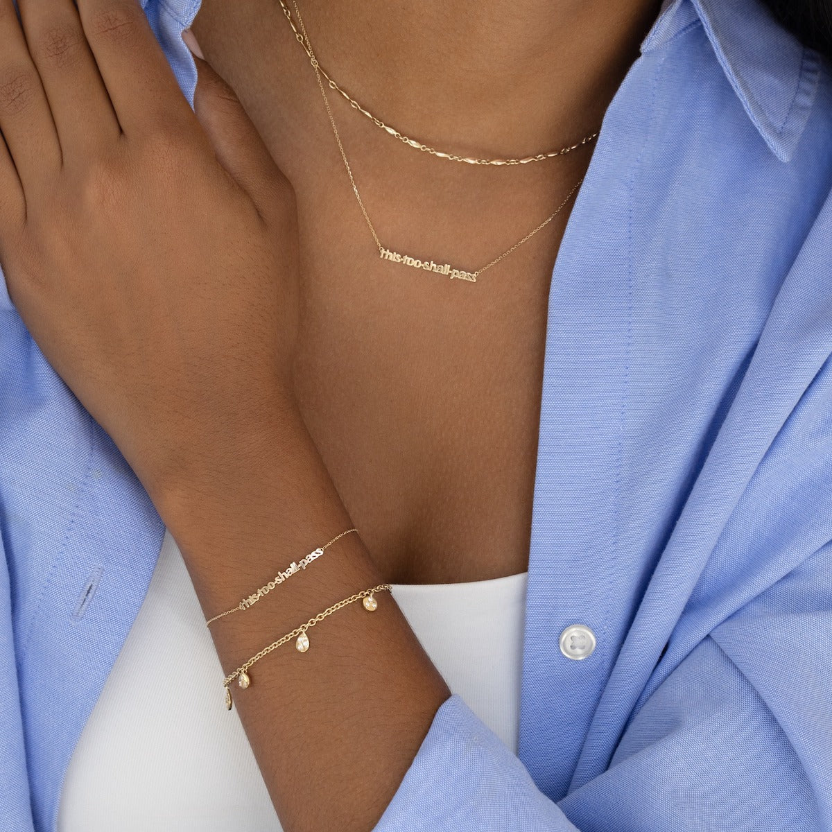 This Too Shall Pass Necklace - Inspirational Jewelry for Women, Motivational Gift for Strength & Hope - Perfect for Daily Wear, Meditation & Special Occasions
